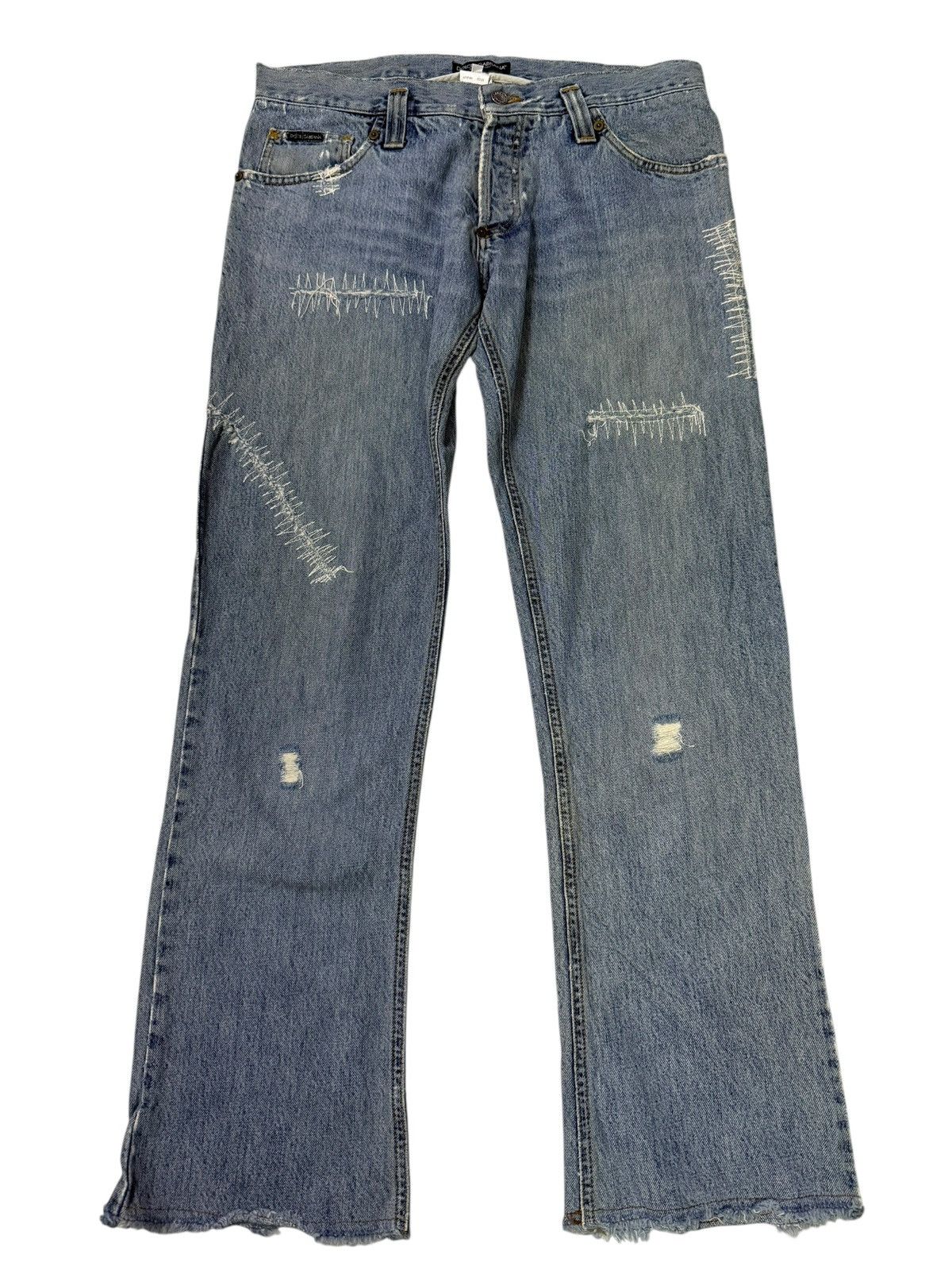 Dolce & Gabbana Flared Jeans Dolce & Gabbana Distressed Boot Cut Denim Size US 33 - 3 Thumbnail