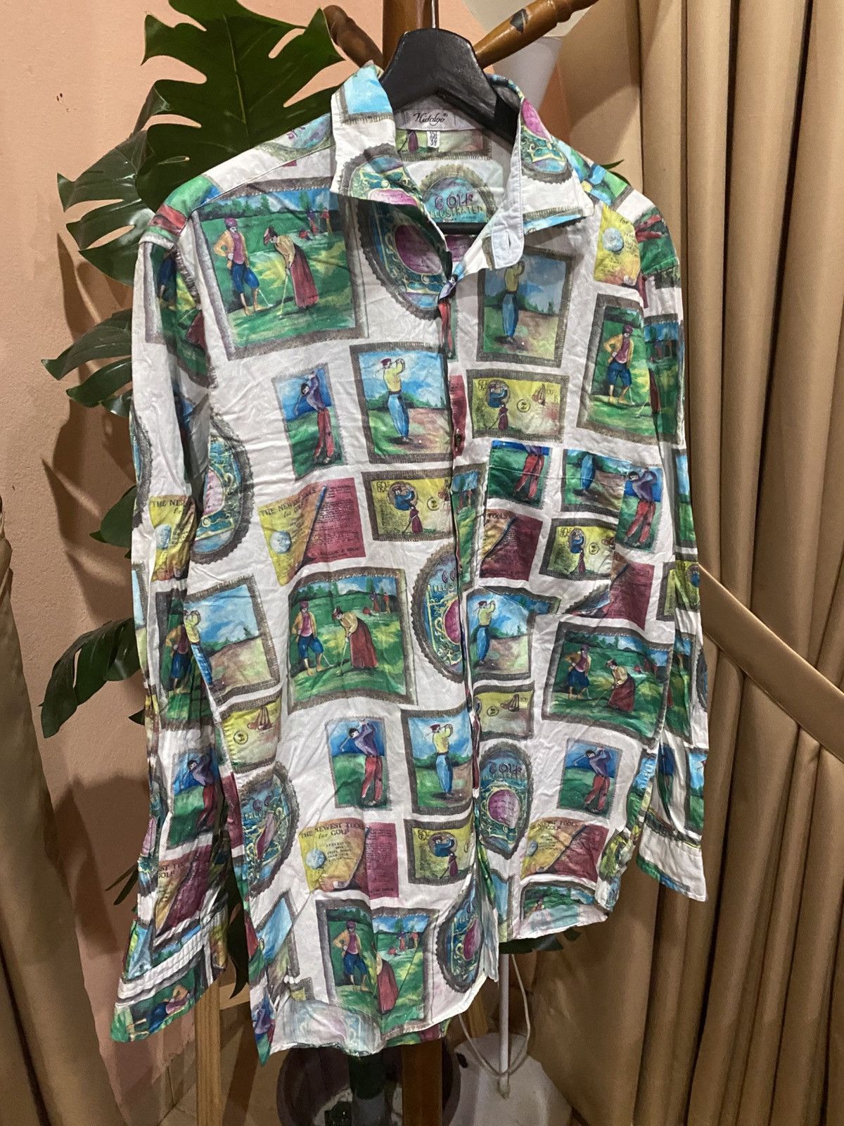 Vintage Hidalgo Golf Illustrated Print Shirt – All-Over Golf Graphic Size US M / EU 48-50 / 2 - 3 Thumbnail