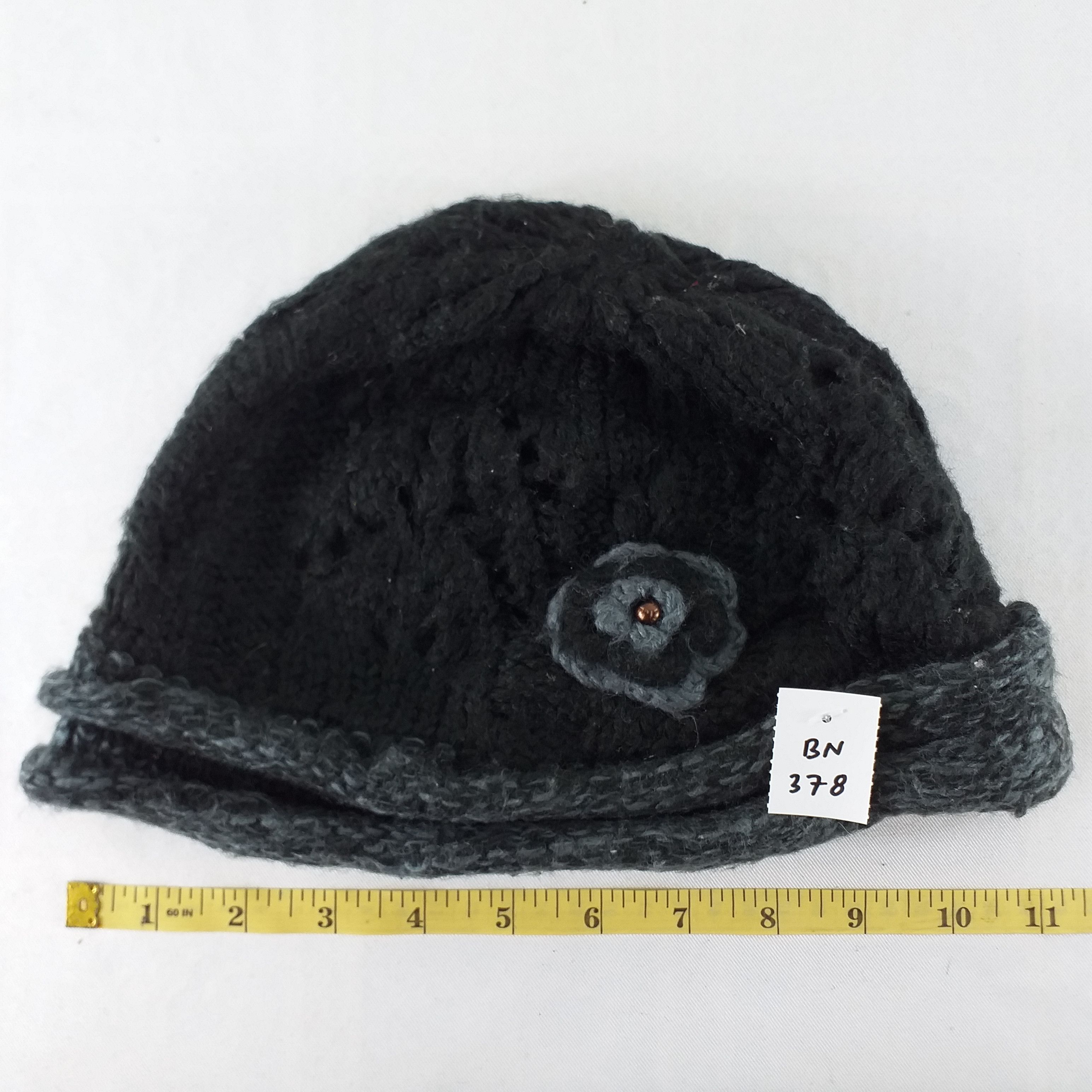 Japanese Brand Big Flower Snow Cap Hat Beanie -BN378 Size ONE SIZE - 4 Thumbnail