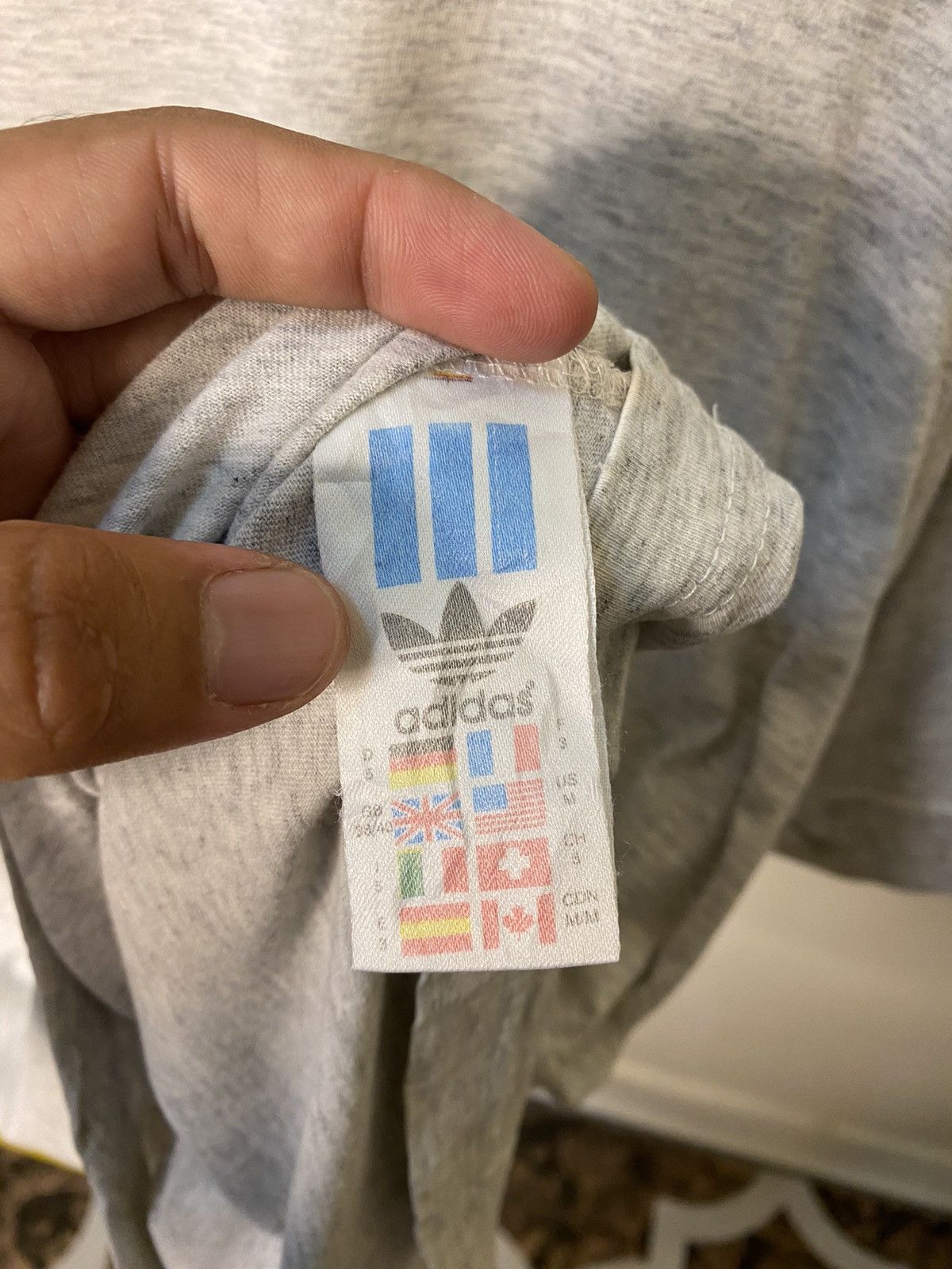 Adidas × Vintage Vintage Adidas Print Small Logo At Sleeve Tshirt Size US L / EU 52-54 / 3 - 5 Thumbnail