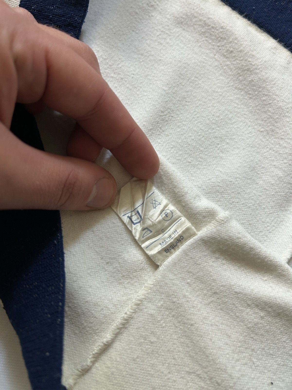 Adidas × Vintage Vintage Adidas Tennis white/blue three stripes shorts Size US 36 / EU 52 - 5 Thumbnail