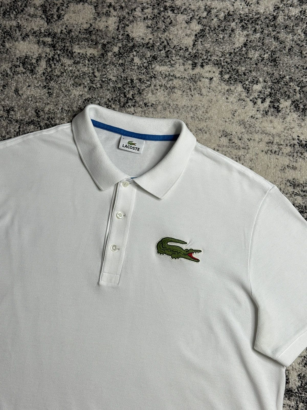 Lacoste × Vintage Lacoste Vintage StreetWear Polo T-shirt Big Logo Rare Size US XL / EU 56 / 4 - 2 Thumbnail