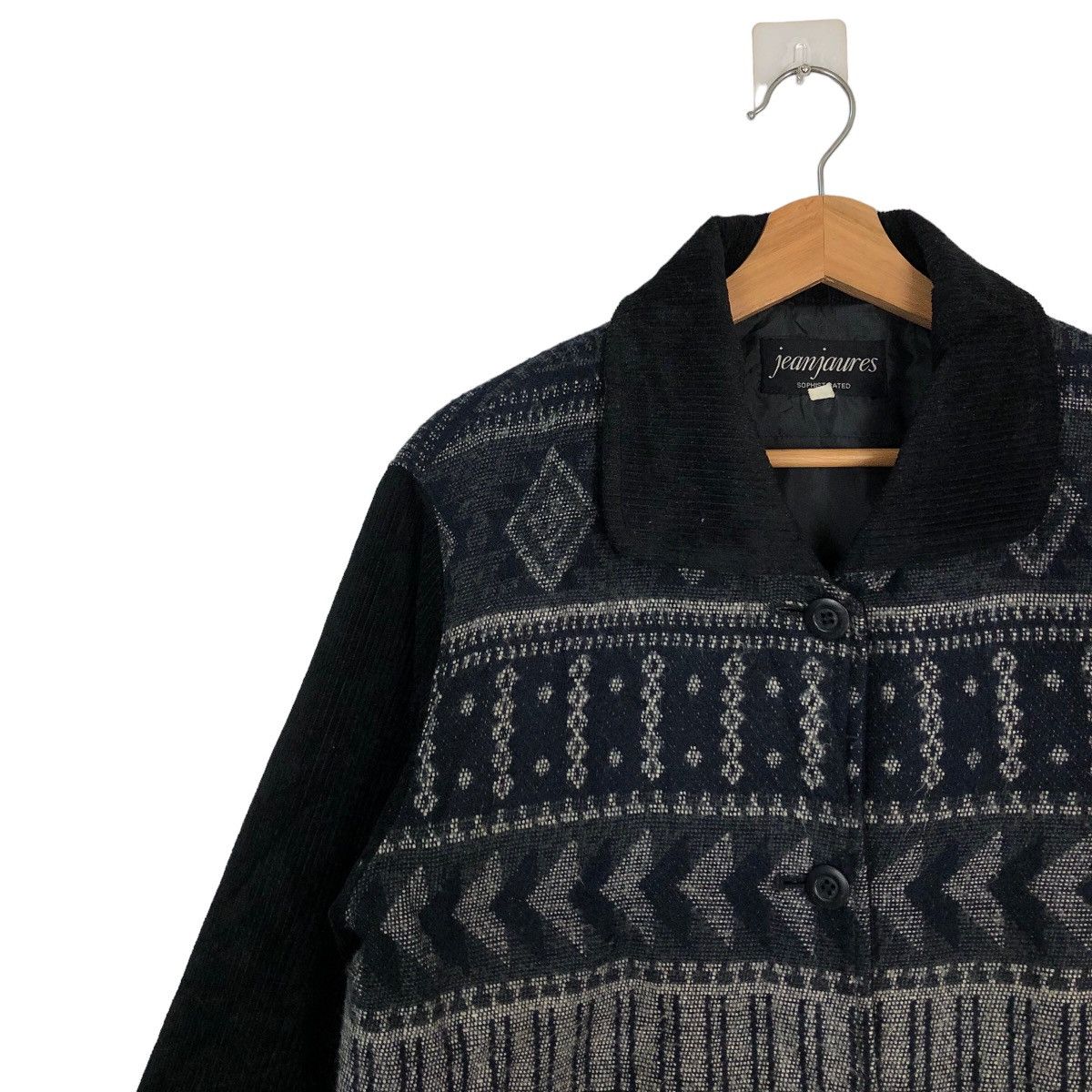 Japanese Brand 🔥VINTAGE CASUAL JACKET WOOL NAVAJO AZTEC DESIGN JEANJAURES Size US M / EU 48-50 / 2 - 6 Thumbnail