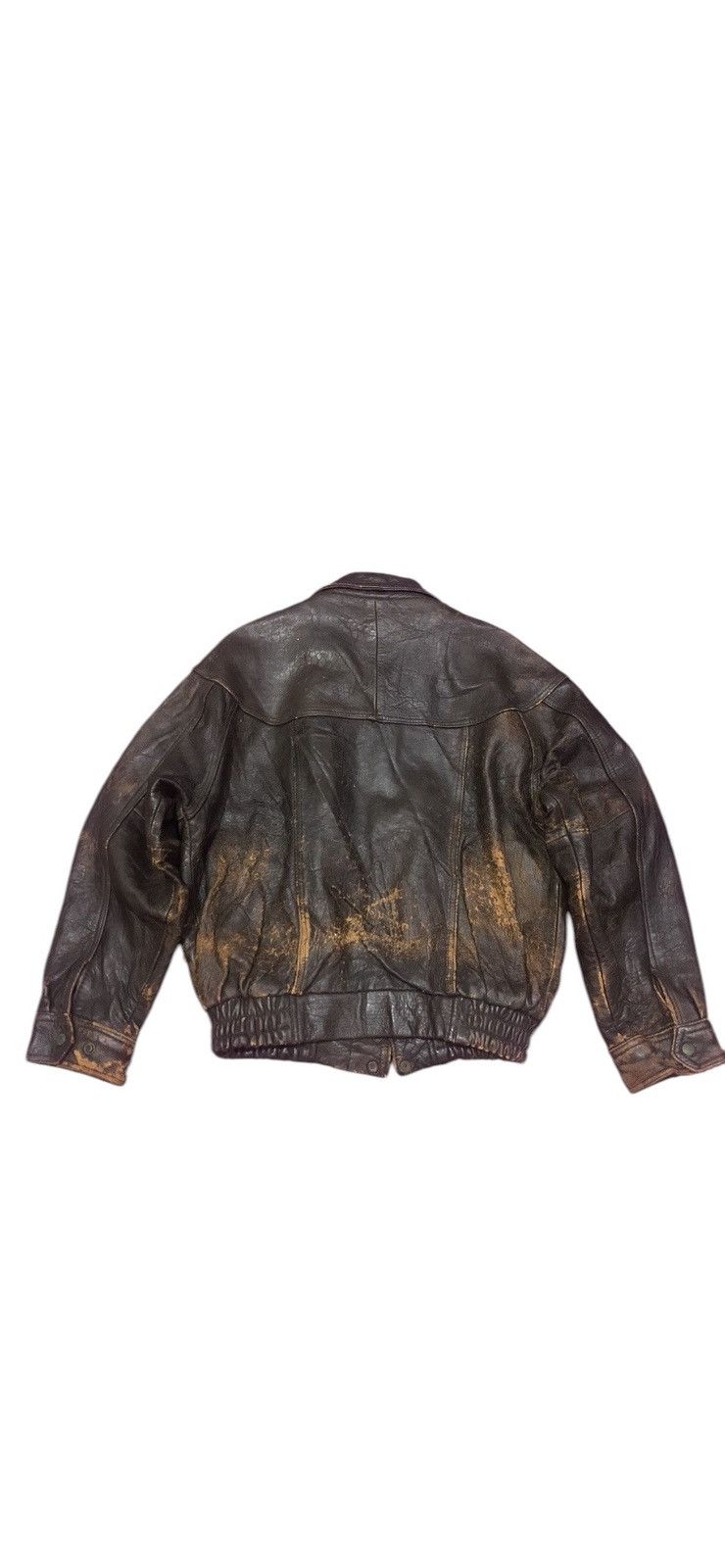 Japanese Brand × Vintage Vintage Leather Like Flight Jacket Size US M / EU 48-50 / 2 - 2 Thumbnail