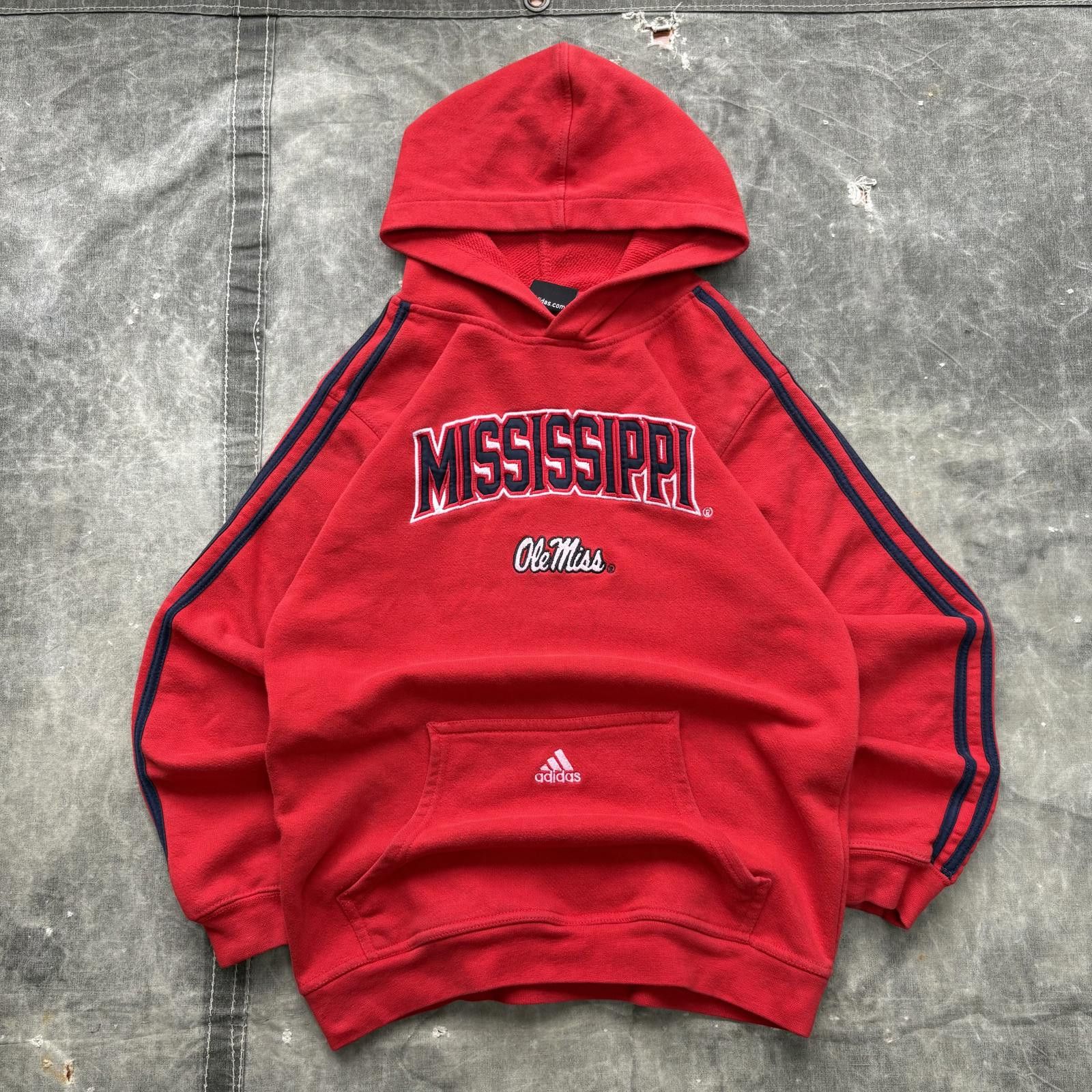 Adidas Vintage Y2K Adidas Ole Miss University Of Mississippi Hoodie Size US XS / EU 42 / 0 - 1 Thumbnail