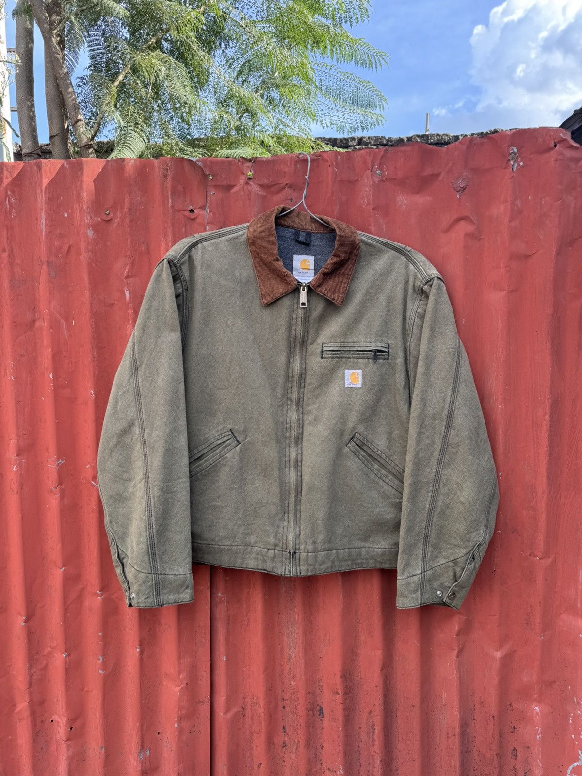 Carhartt Vintage Carhartt detroit Green lined J01 BLK CROPPED Jacket Size US L / EU 52-54 / 3 - 5 Thumbnail