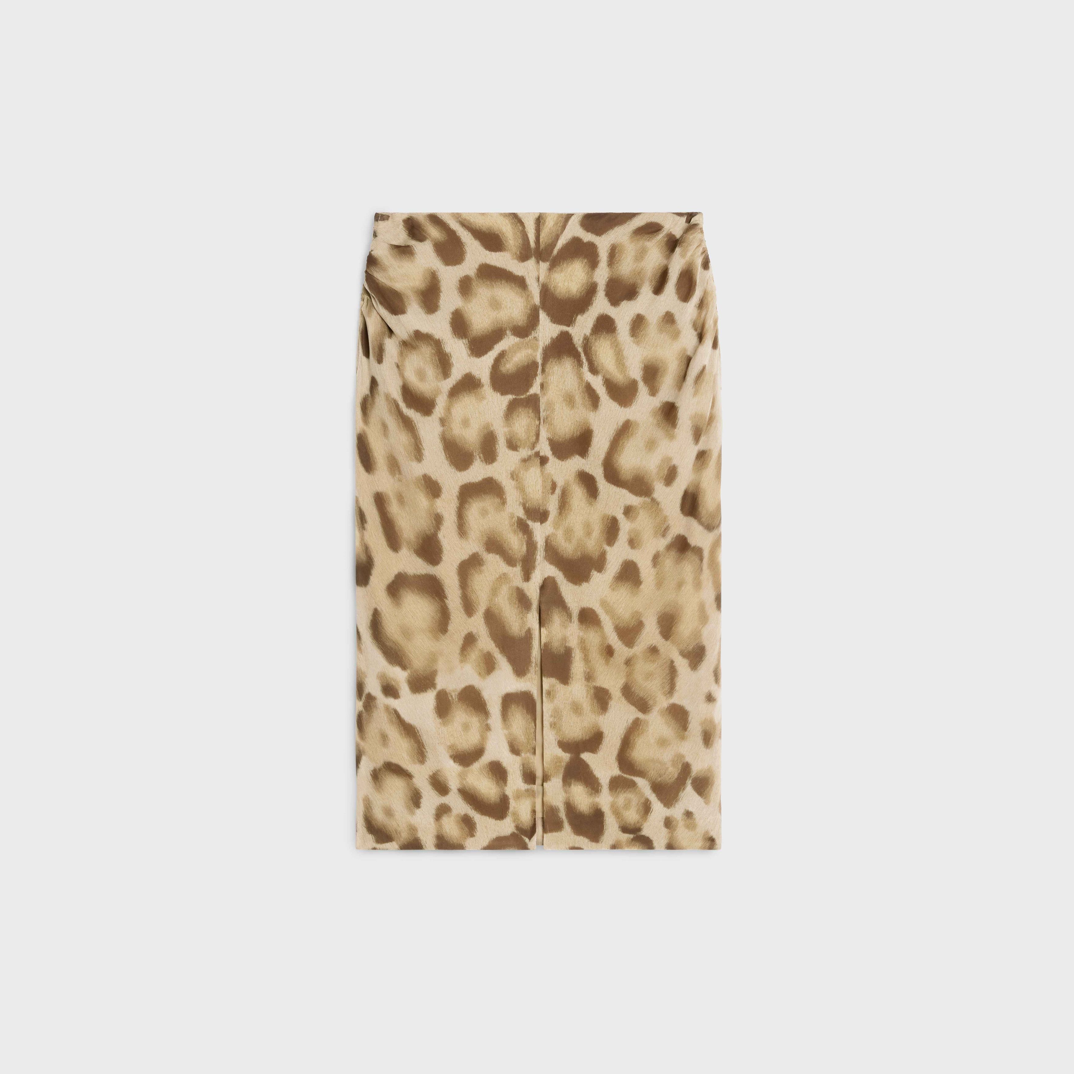 Celine o1bcso1str0824 Hobble Skirt In Muslin in Leopard Size 26" / US 2 / IT 38 - 2 Thumbnail