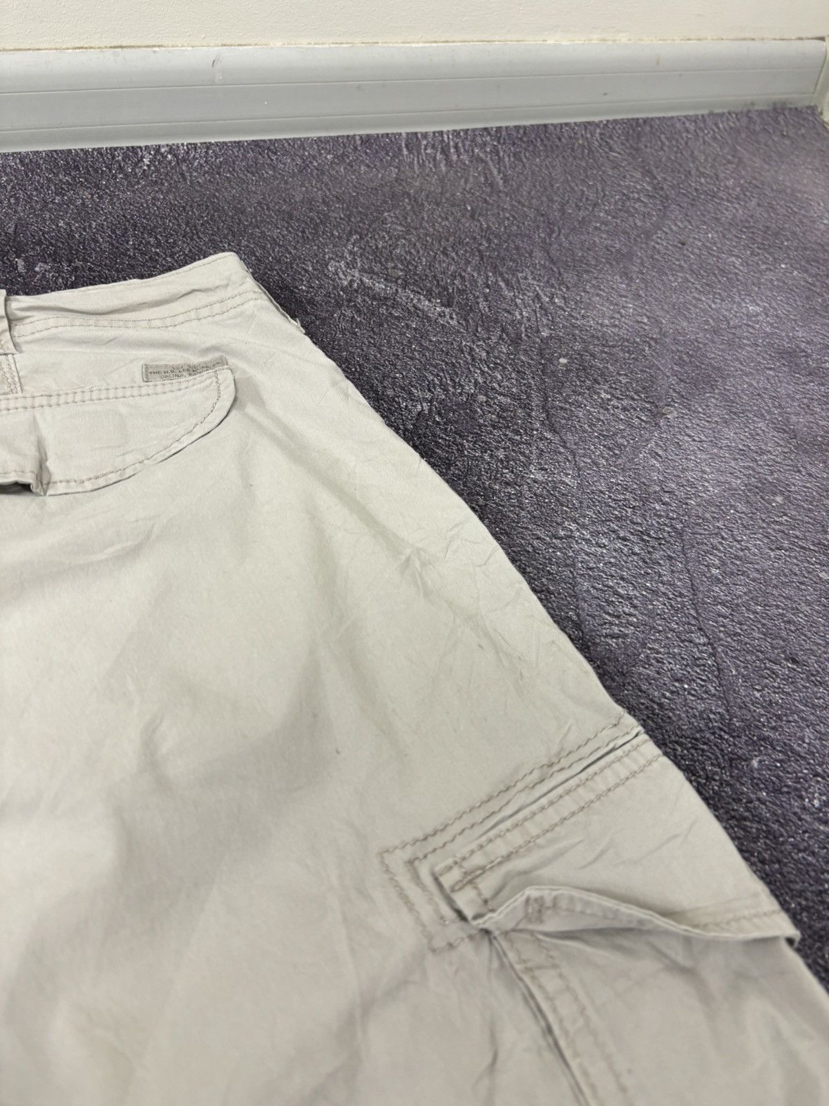 Lee Vintage Lee Y2K Beige American Hype Baggy Cargo Shorts Size US 38 / EU 54 - 16 Thumbnail