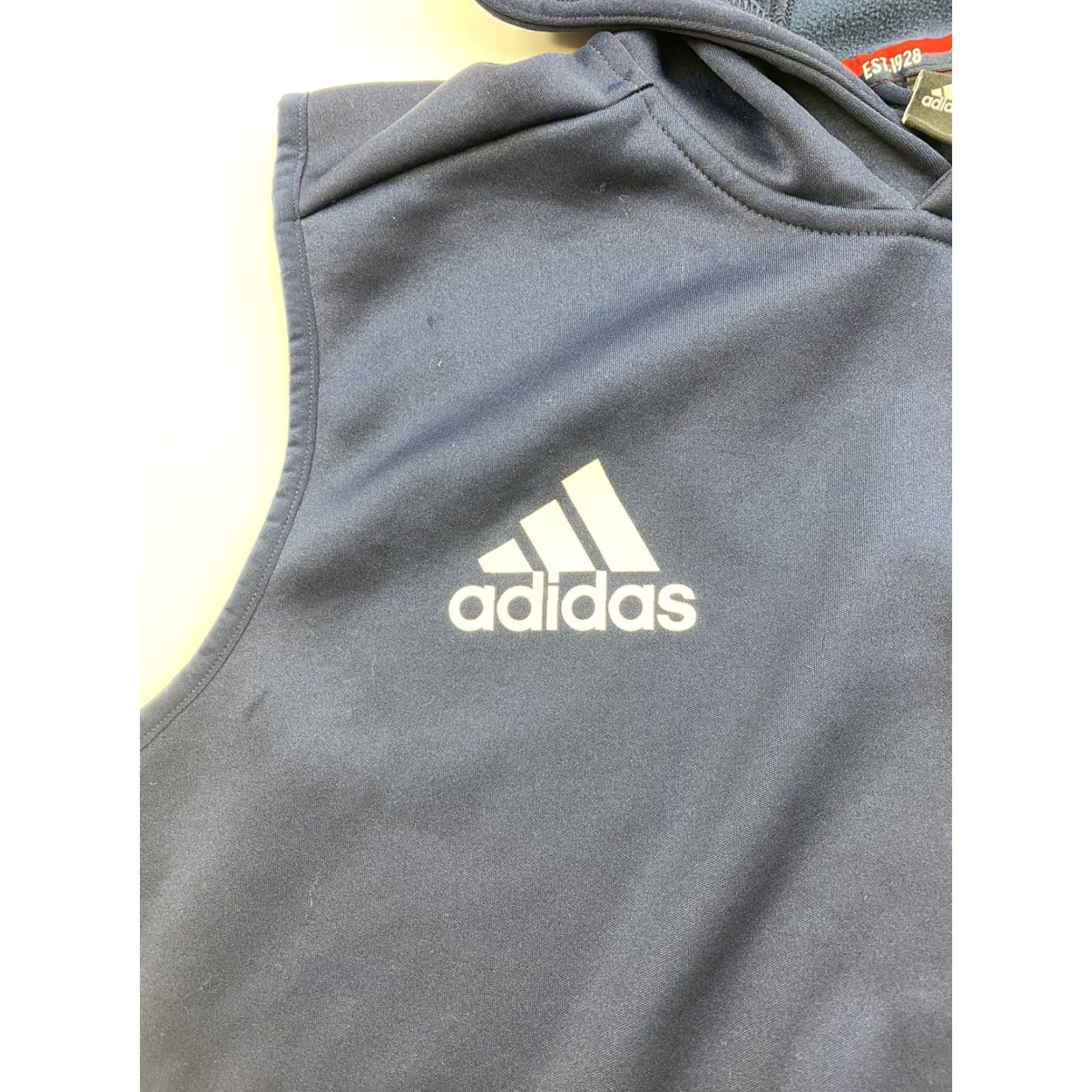 Adidas Adidas Vest Hoodie USA Women M Blue Volleyball Hooded Pullover Vest Hoodie Women M Blue USA Vollyball HoodedVest Size M / US 6-8 / IT 42-44 - 4 Thumbnail