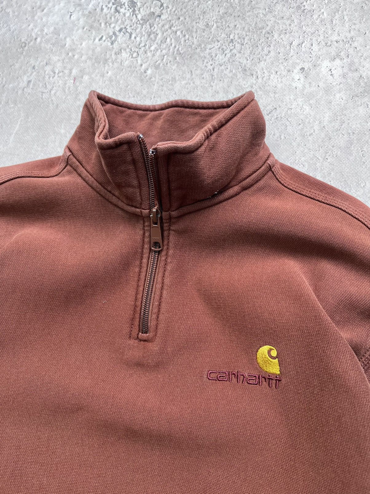 Carhartt × Vintage Y2K BOXY CARHARTT 1/3 zip sweatshirt HOODIE BIG LOGO Size US M / EU 48-50 / 2 - 6 Thumbnail