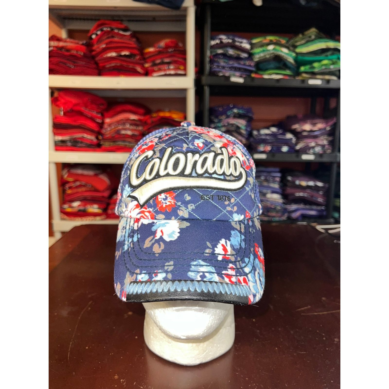 Robin Ruth Robin Ruth Colorado Hat Floral Flower Blue Snapback Headwear Size ONE SIZE - 1 Thumbnail