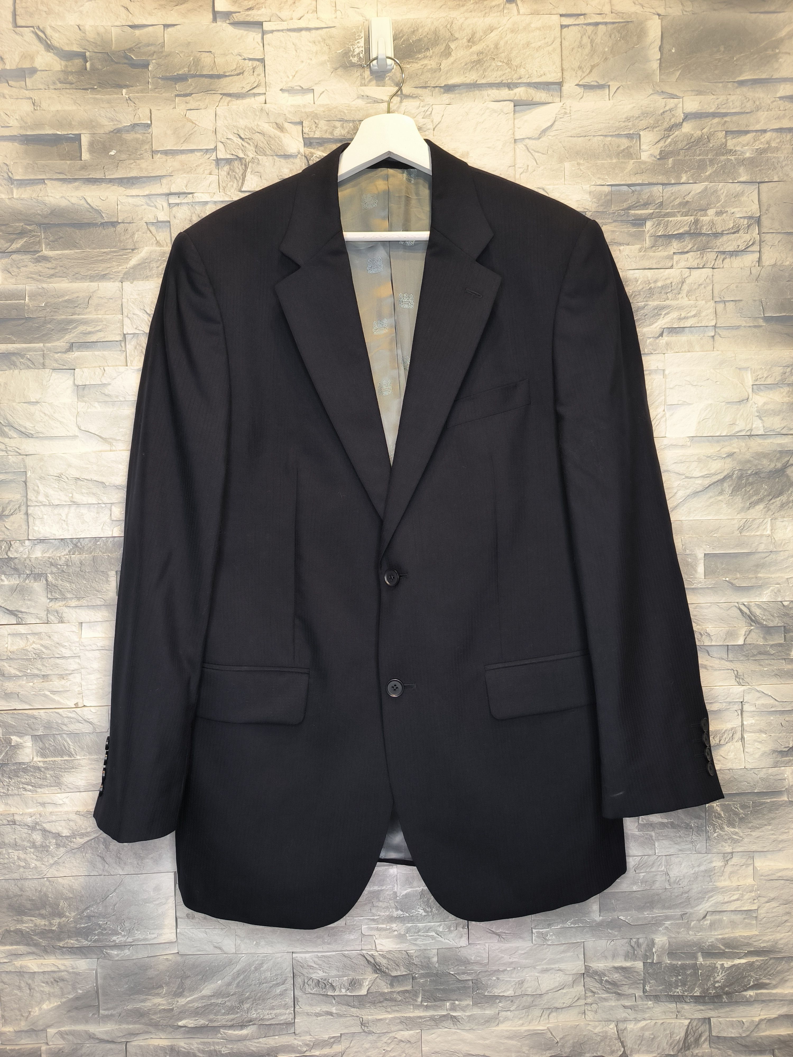 Aquascutum Aquascutum Suit Jacket Navy Logo Vintage Wool Size 42R - 1 Thumbnail