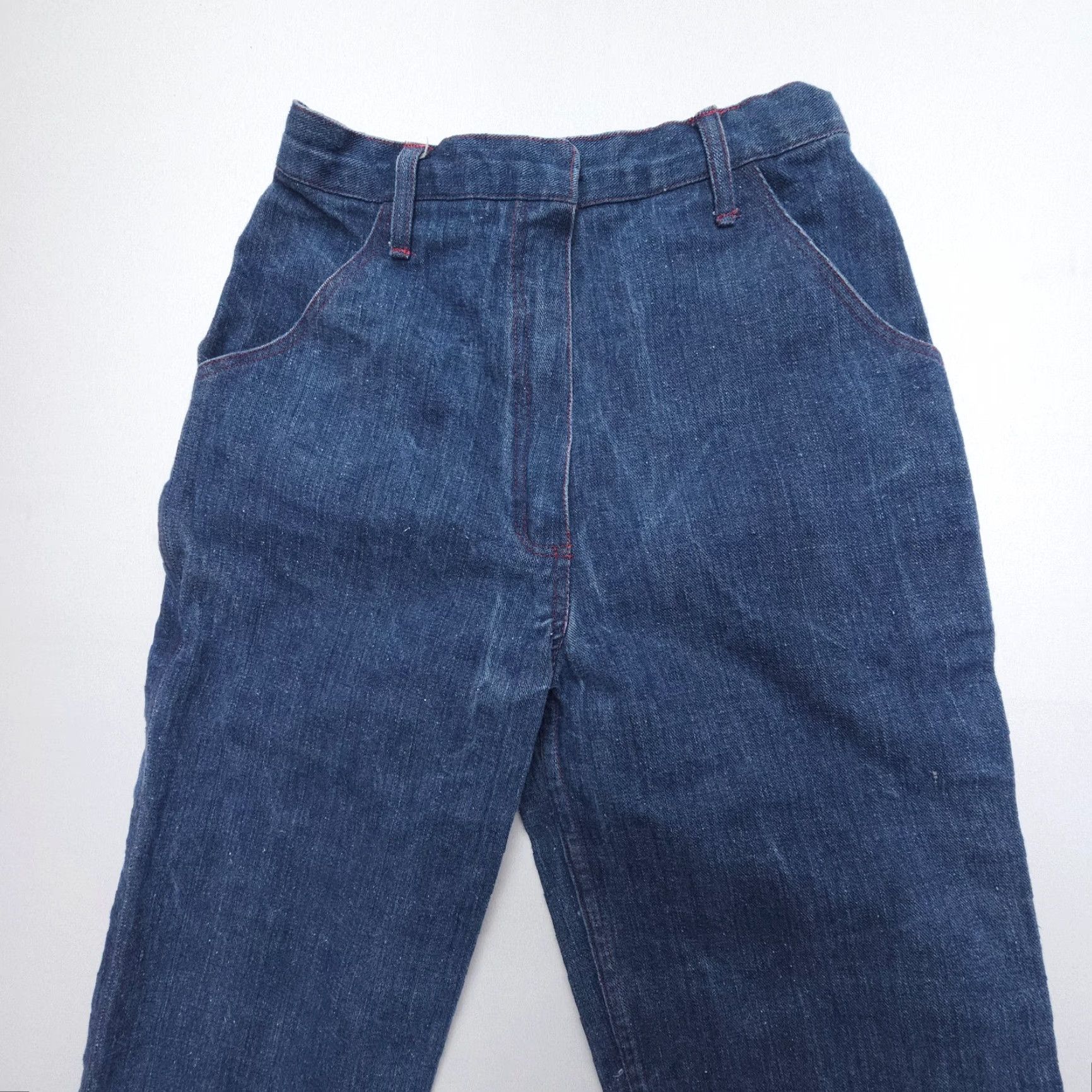 Vintage VINTAGE Mom Jeans Floral Patch Size 26 x 33 High Rise Dark Wash 70s-90s USA Size 26" / US 2 / IT 38 - 5 Thumbnail