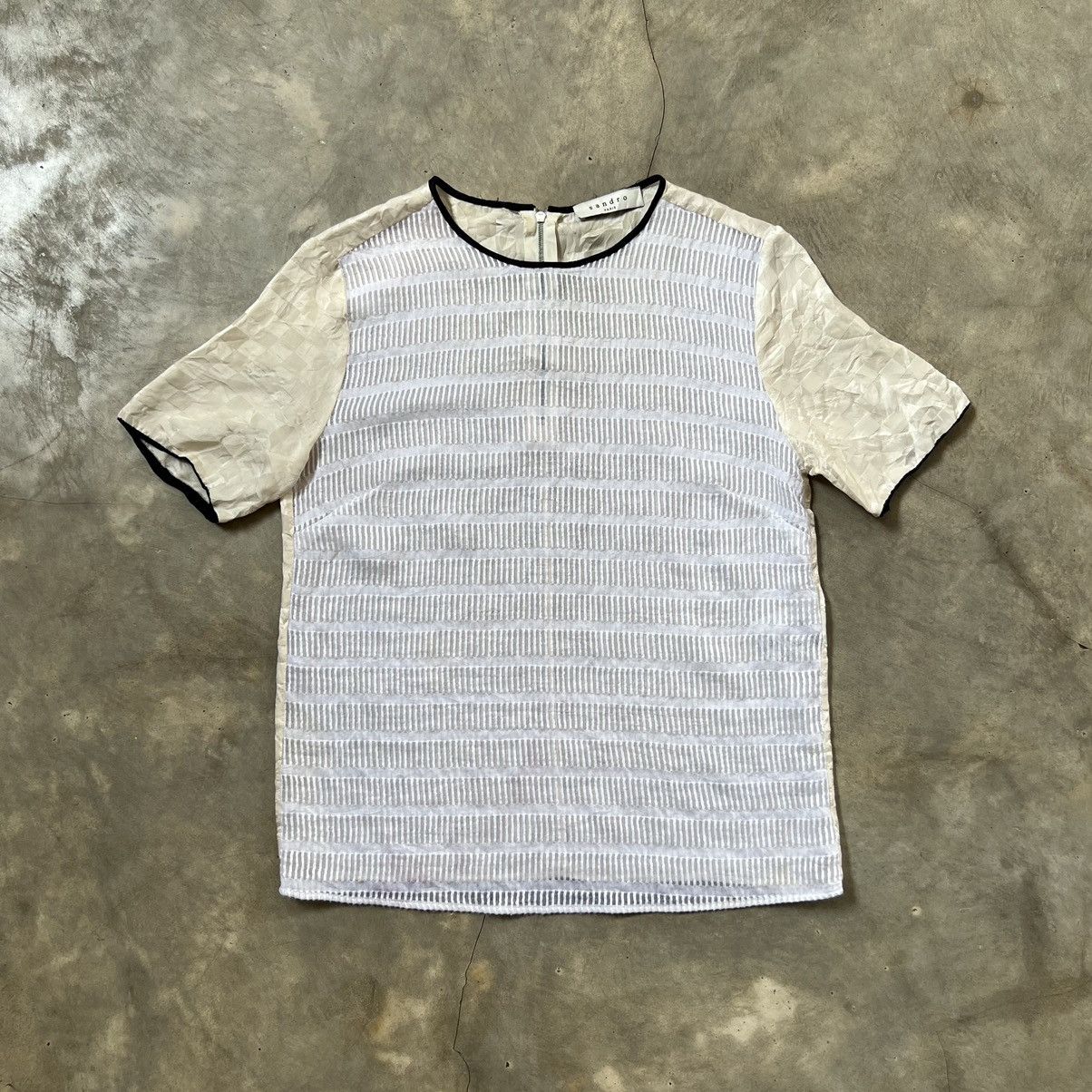 Sandro Sandro Mesh Blouse T-Shirt Size M / US 6-8 / IT 42-44 - 1 Thumbnail