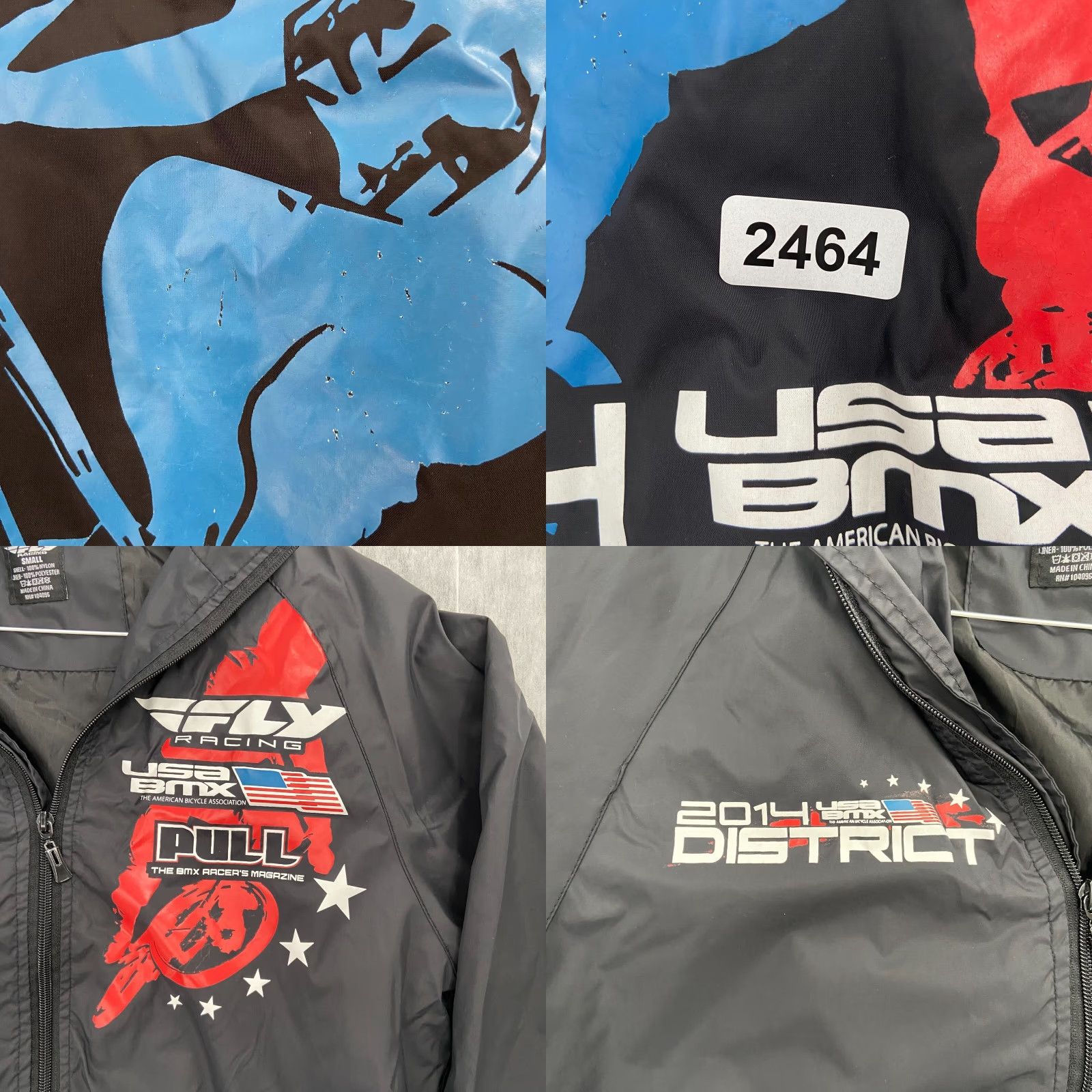 Vintage USA BMX Jacket Adult Small Black Full Zip 2014 District Fly Racing Graphic Men S Size US S / EU 44-46 / 1 - 8 Thumbnail