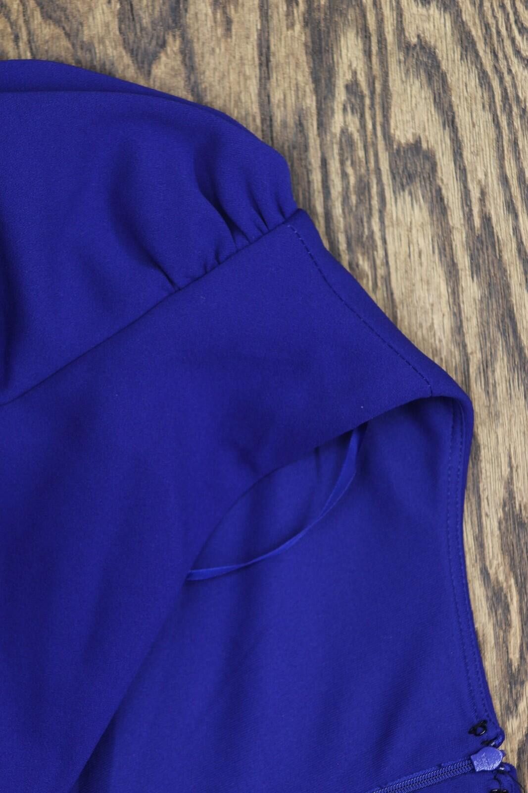 Other Nwt Xscape V Ruffled Puff Sleeve Dress Gown Marine Blue 14p Size XL / US 12-14 / IT 48-50 - 7 Thumbnail