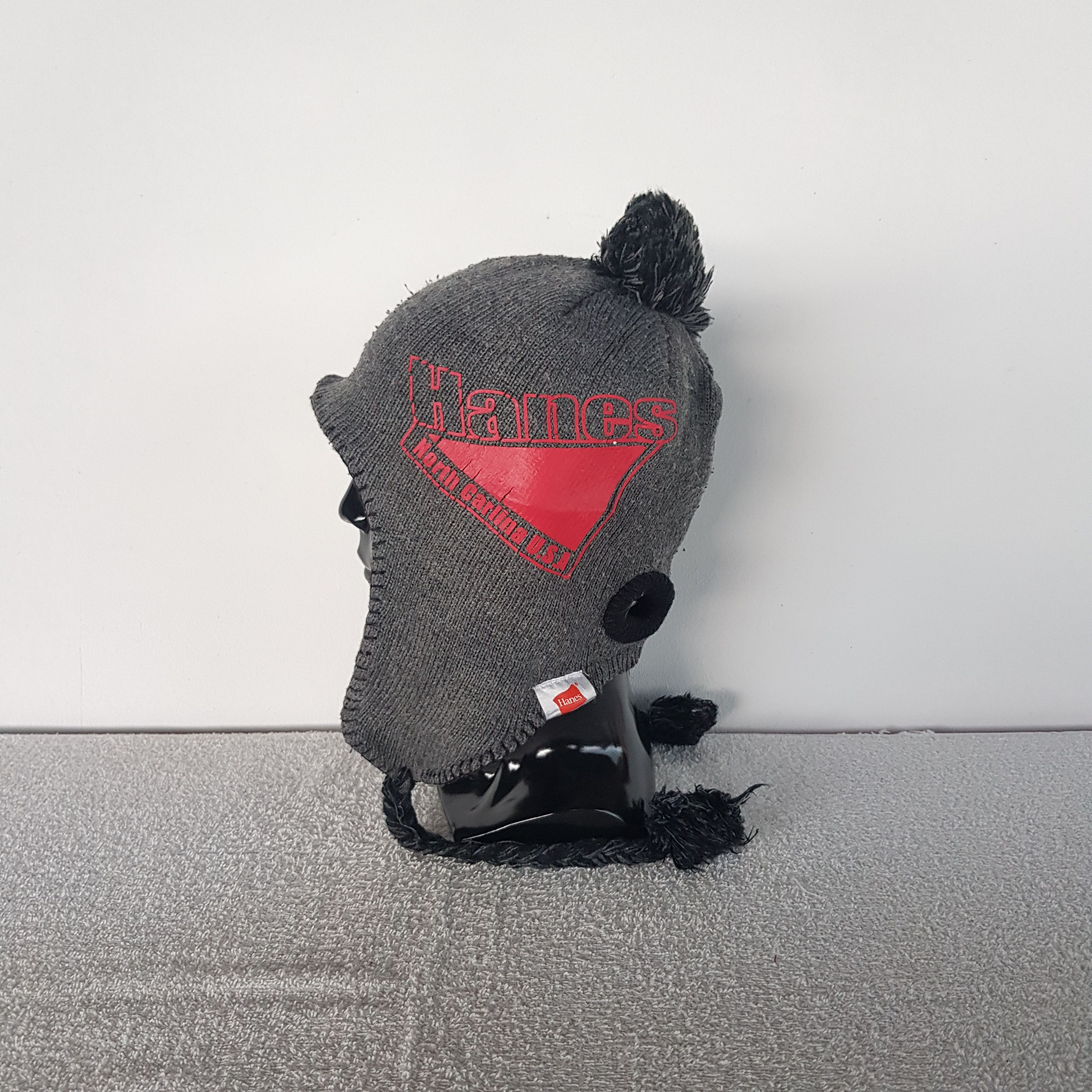 Japanese Brand Vintage Hanes Earflap Beanie Double Side Glass Snow Cap Hats Size ONE SIZE - 4 Thumbnail