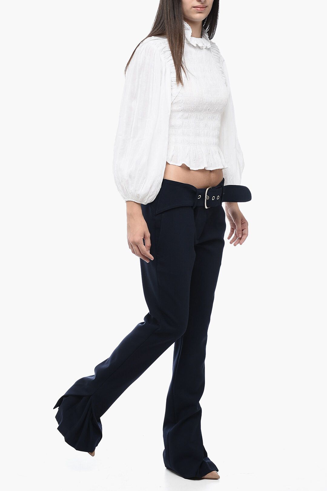Off-White og1mm1125 Low-Waisted Pant in Midnight Blue Size 30" / US 8 / IT 44 - 4 Thumbnail