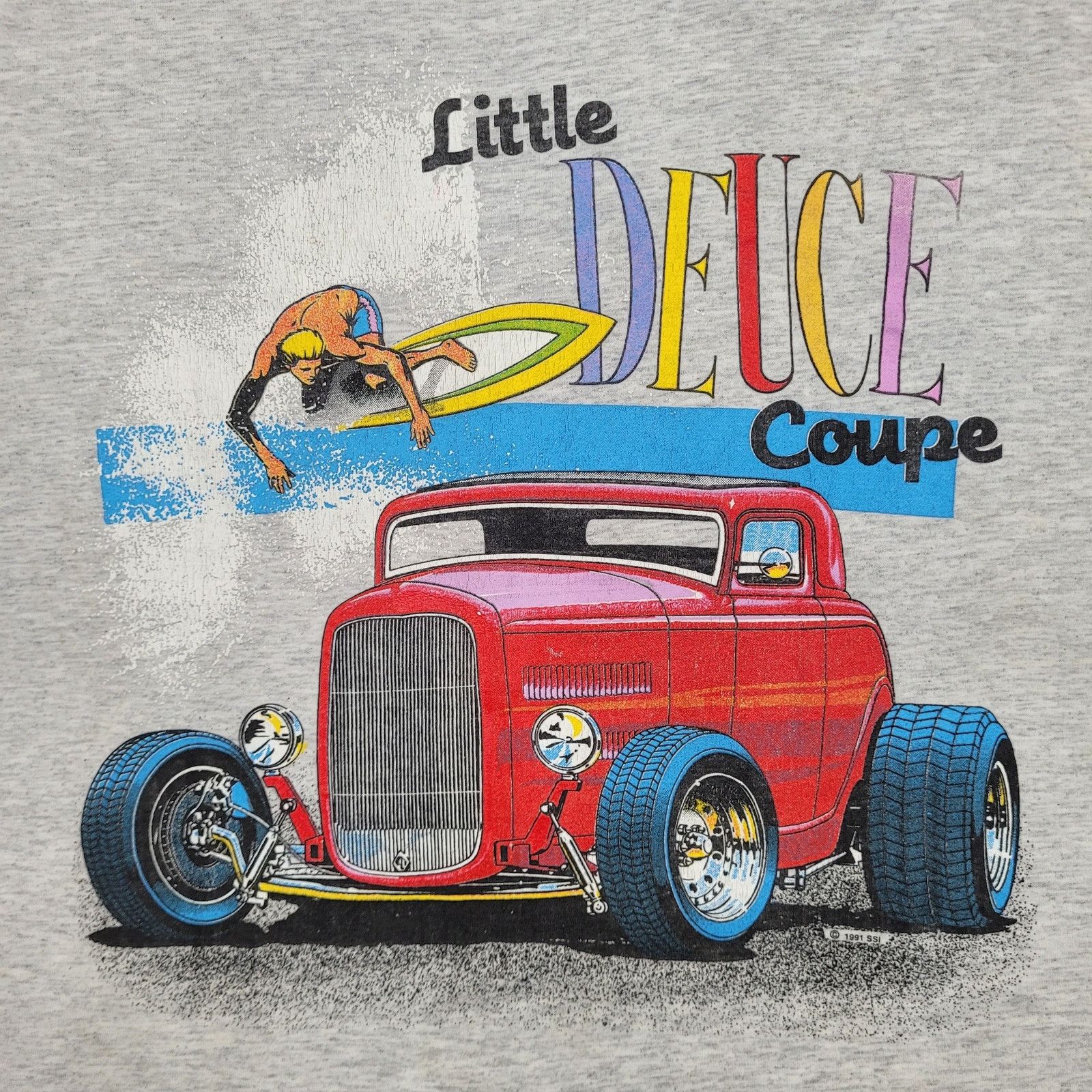 Vintage VTG 1991 Little-Deuce-Coupe Surfer T-Shirt L Ford Model 18 Size US L / EU 52-54 / 3 - 2 Thumbnail