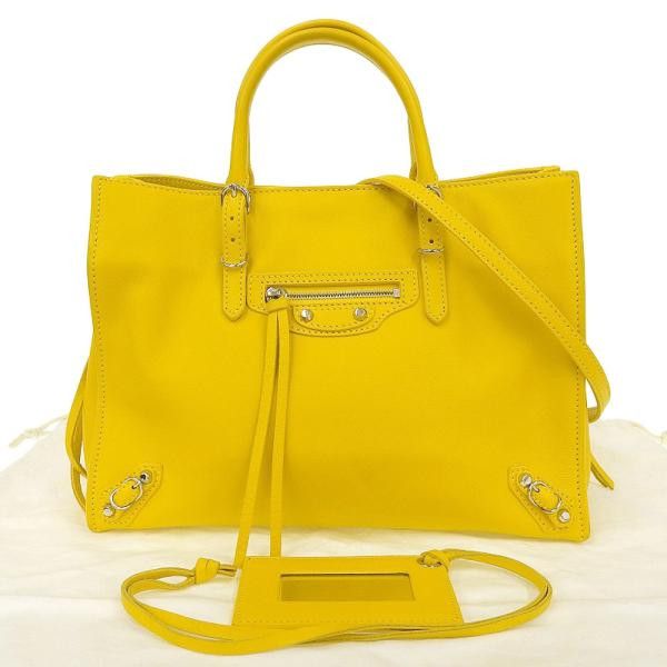 image of Balenciaga Papier A6 Zip Around Tote Bag in Yellow, Women's