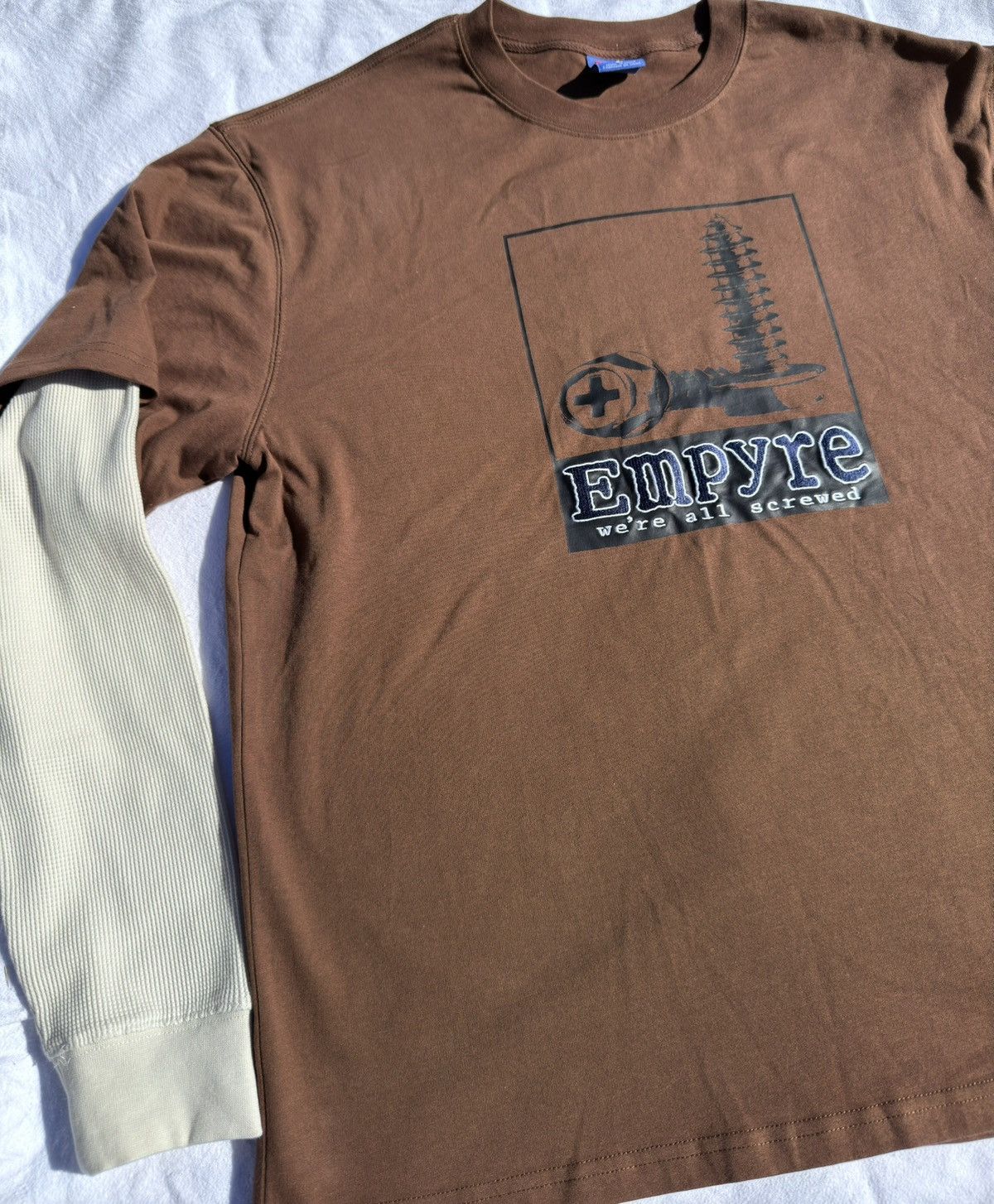 Designer × Empyre Empyre we're all screwed stitch tee Size US L / EU 52-54 / 3 - 1 Thumbnail