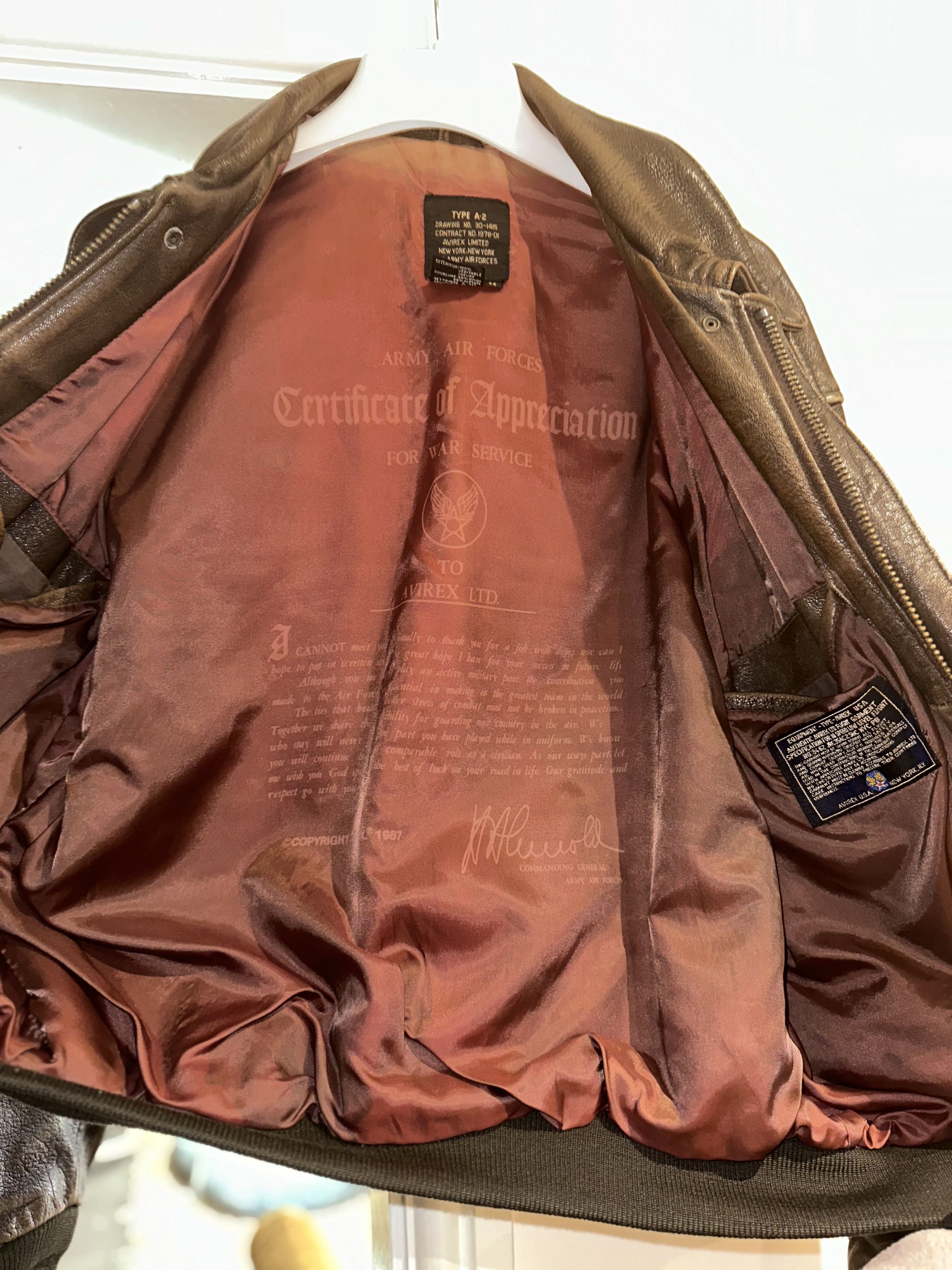 Leather Avirex Type A-2 Flying Tigers Leather Flight Jacket Goatskin Size US M / EU 48-50 / 2 - 2 Thumbnail