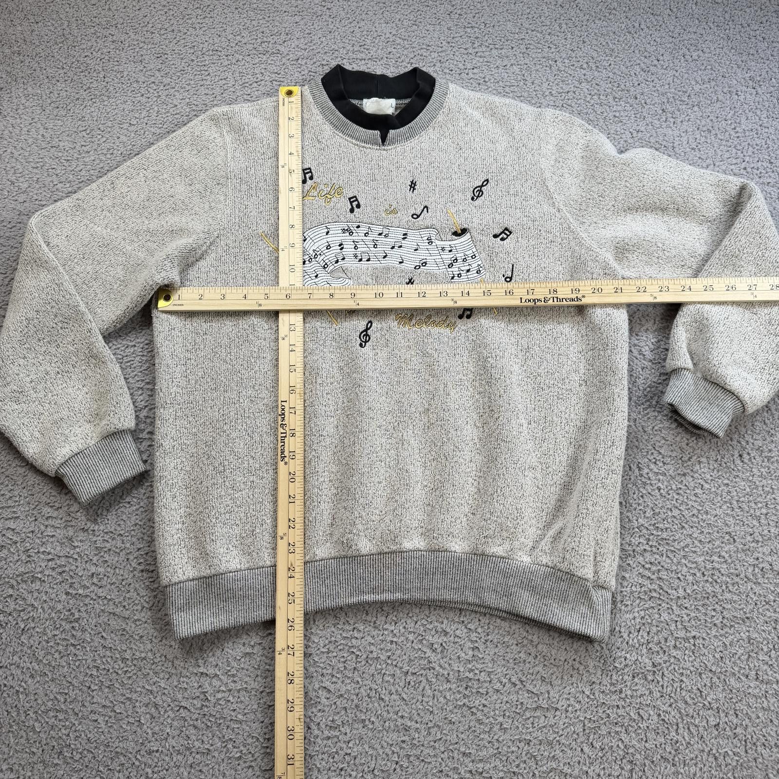 Other Vintage 90s BonWorth Music Notes Embroidered Crew Sweatshirt Size US M / EU 48-50 / 2 - 3 Thumbnail