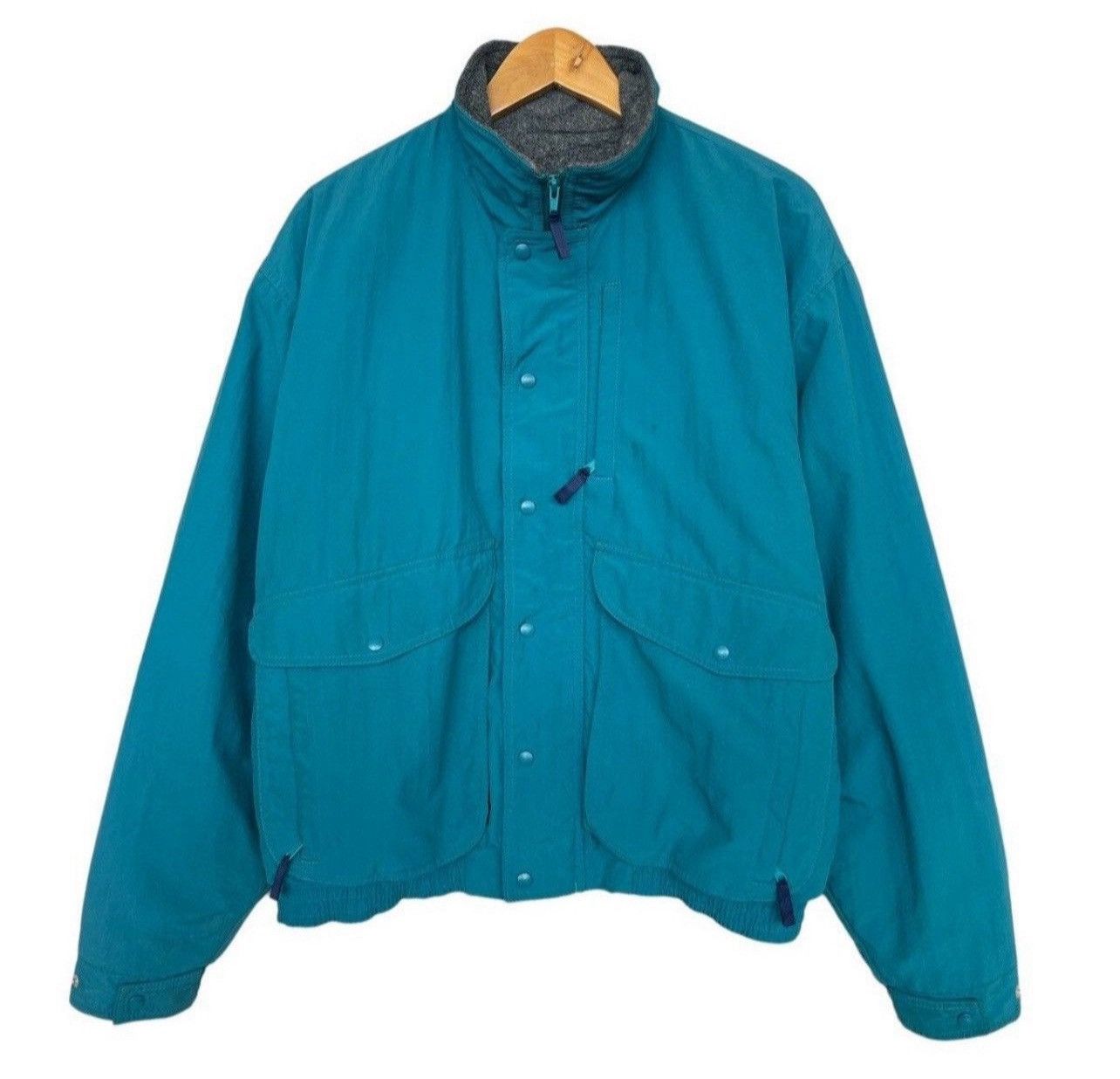 L.L. Bean Vintage 90s LL Bean Button Up Green Jacket Made In Usa Size US L / EU 52-54 / 3 - 1 Thumbnail