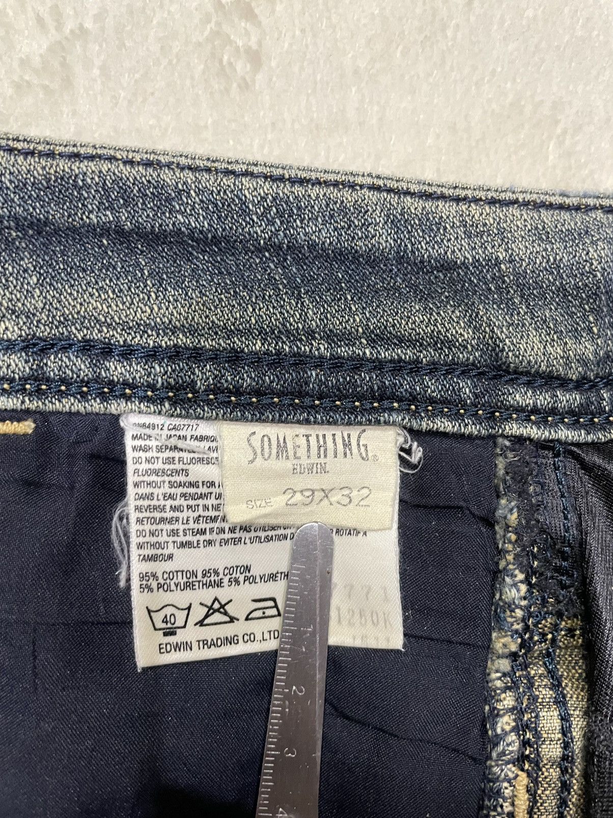 Japanese Brand Vintage Something Edwin Boot Cut Mudwash Denim Jeans Size US 30 / EU 46 - 10 Thumbnail