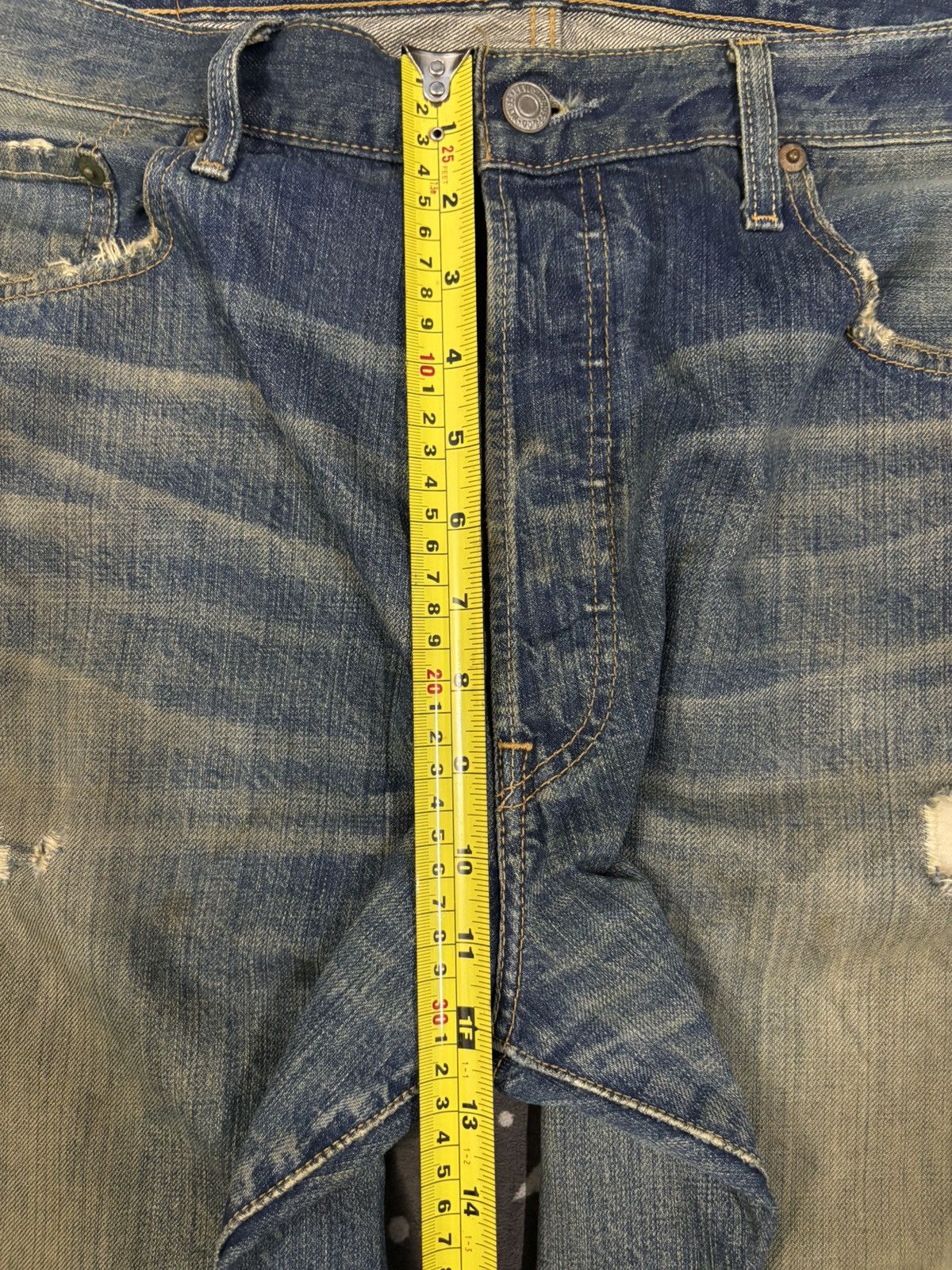 Levi's Vintage 90s Levis 501 Mud Wash Loose Fit Distressed Jeans Size US 36 / EU 52 - 18 Thumbnail