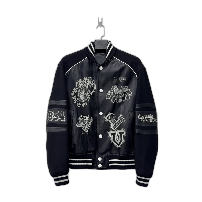 Louis Vuitton Louis Vuitton Black Logo Varsity Jacket-yf Size US L / EU 52-54 / 3 - 1 Thumbnail