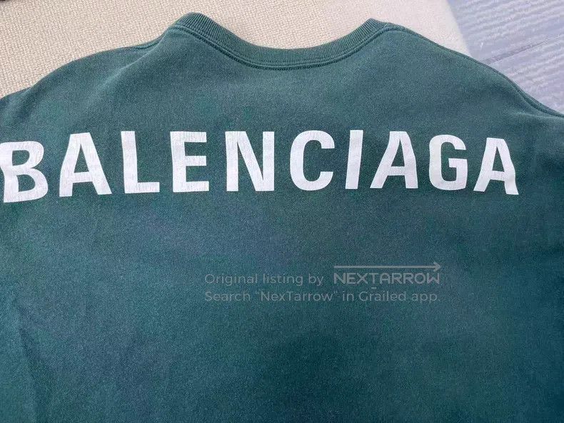 Balenciaga Balenciaga Logo Printed Round Neck Drop Shoulder Short Sle Size US XS / EU 42 / 0 - 3 Thumbnail