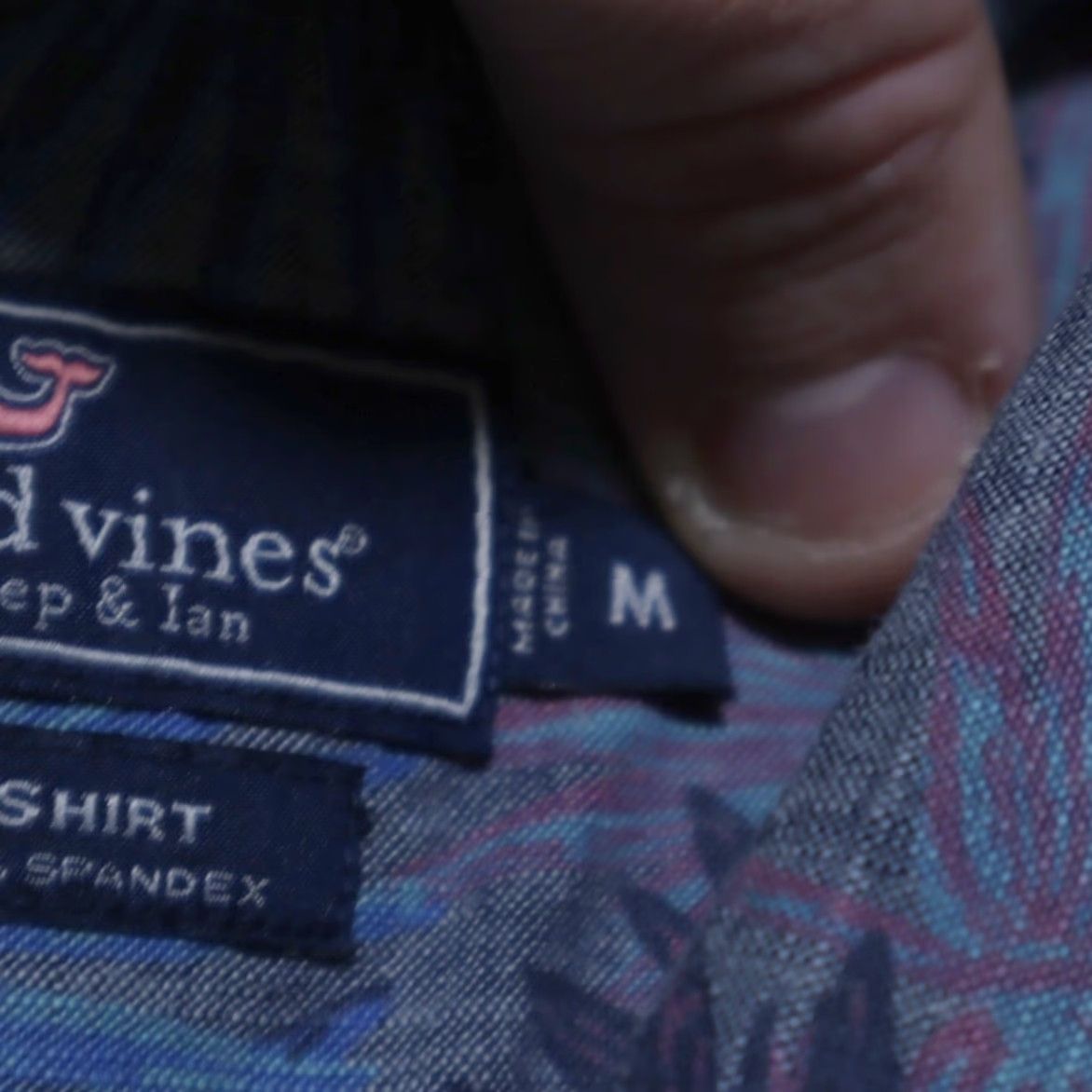 Vineyard Vines Vineyard Vines Cabana Chambray Short Sleeve Floral Shirt Blue M Mens Size US M / EU 48-50 / 2 - 6 Thumbnail