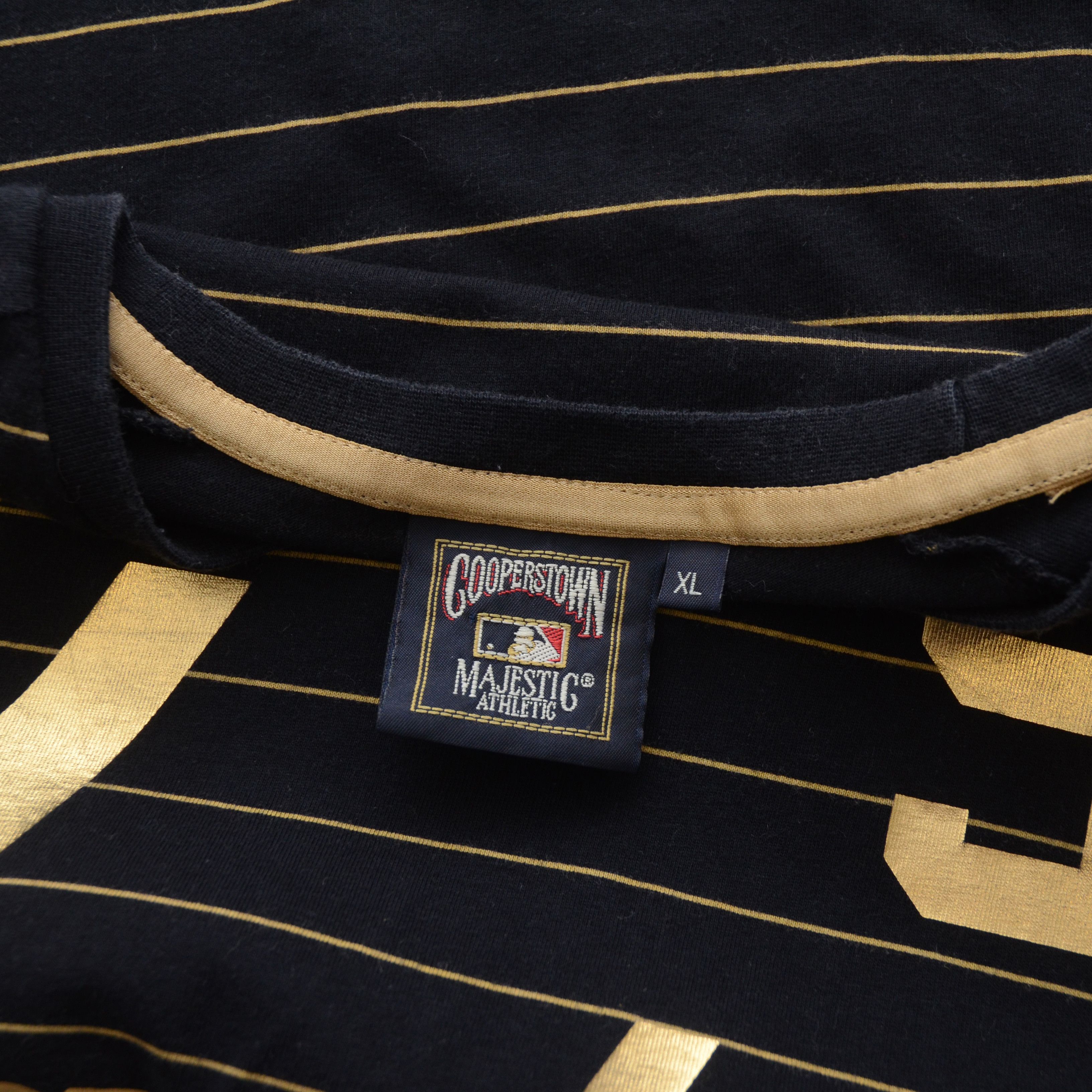 Majestic × New York Yankees × Vintage New York Yankees MAJESTIC T-Shirt Black Gold Tee Rare Sz L-M Size US L / EU 52-54 / 3 - 8 Thumbnail