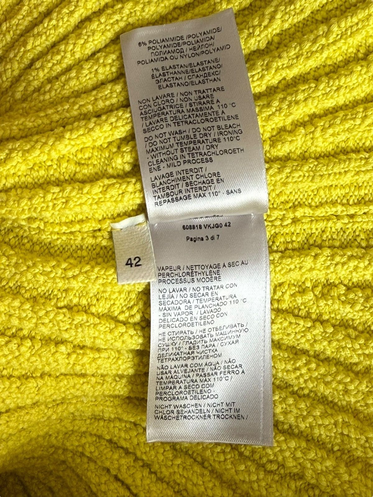 Bottega Veneta Bottega Veneta Asymmetric Yellow Jumper Size M / US 6-8 / IT 42-44 - 7 Thumbnail