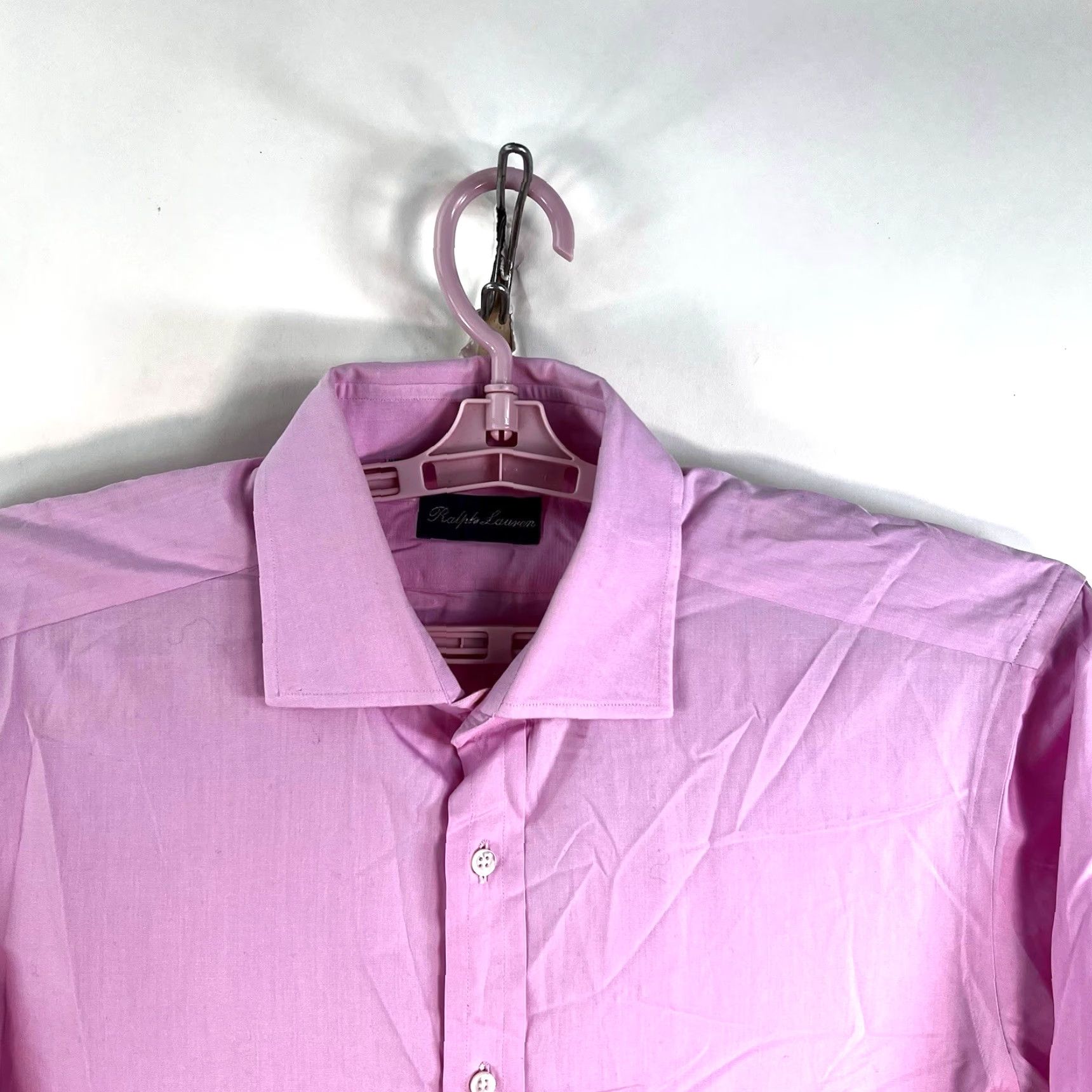 Ralph Lauren Ralph Lauren Dress Shirt Mens Size 16.5 Pink Barrel Cuff Italian Woven Regular Fit Size US L / EU 52-54 / 3 - 2 Thumbnail