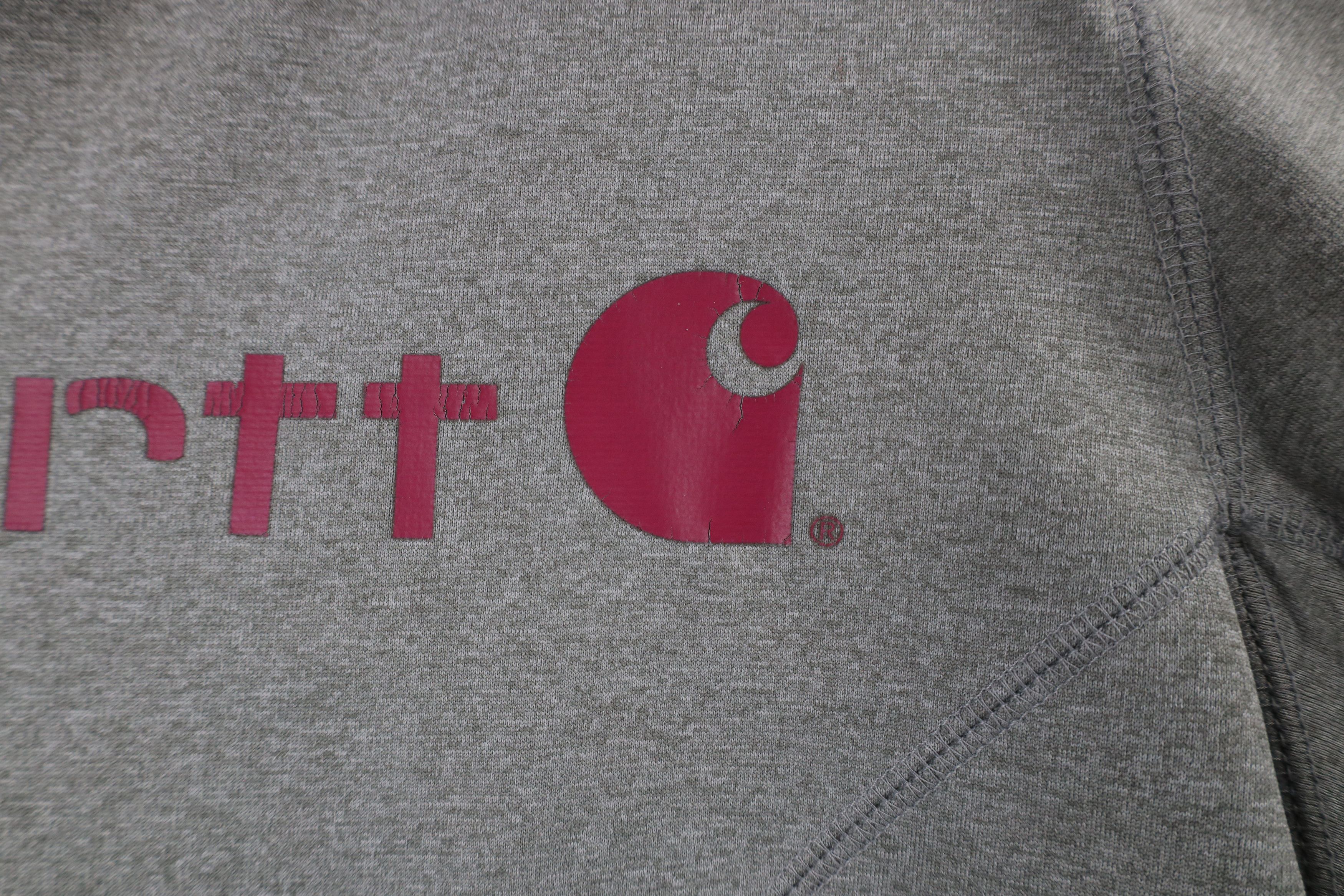 Carhartt × Vintage Vintage Y2K Carhartt Spell Out Hoodie Sweatshirt Gray Size L / US 10 / IT 46 - 8 Thumbnail