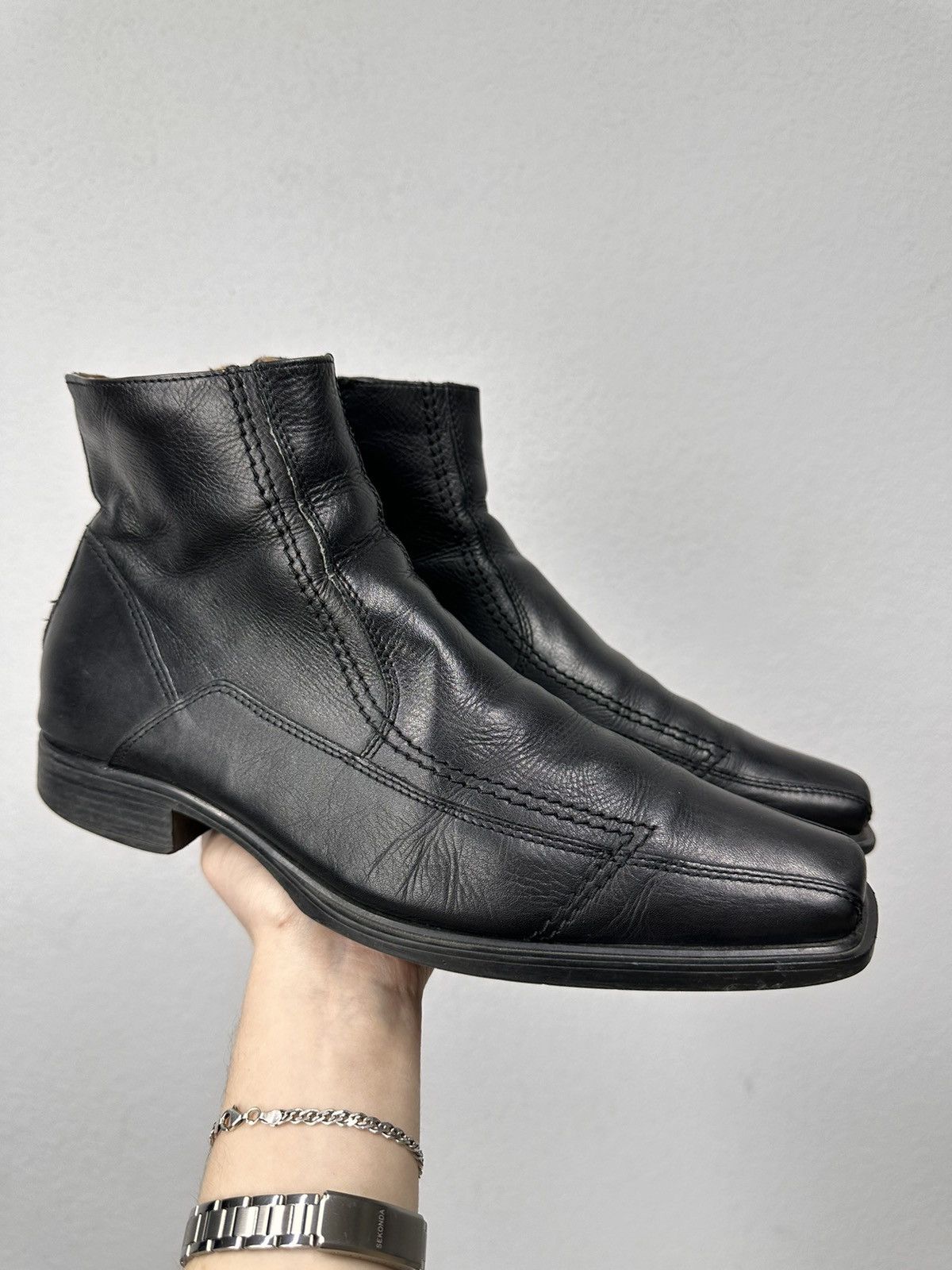 14th Addiction Vintage AS 98 Leather Black Boots Guidi Rick Owen Style GOA Size US 10 / EU 43 - 1 Thumbnail