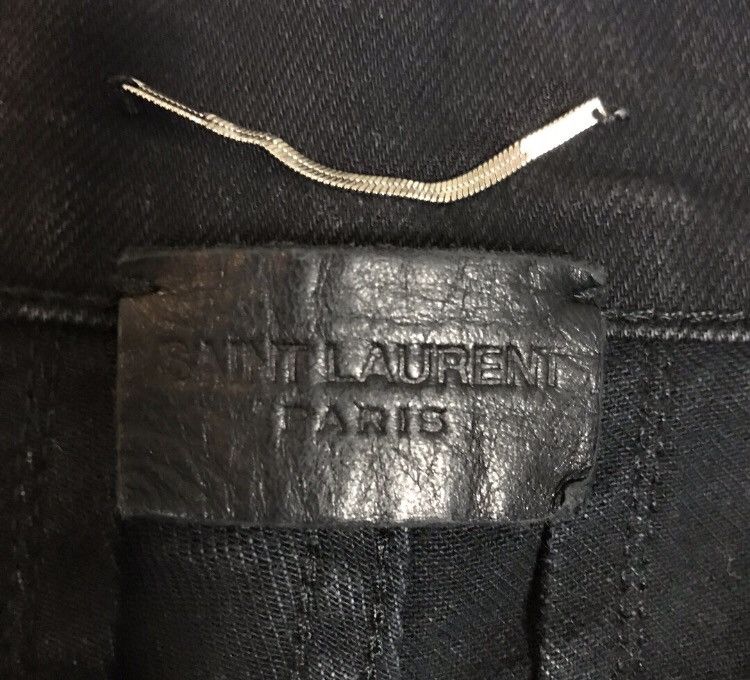 Saint Laurent Paris × Yves Saint Laurent Saint Laurent slp 15fw first year D02 waxed jeans Size US 28 / EU 44 - 3 Thumbnail