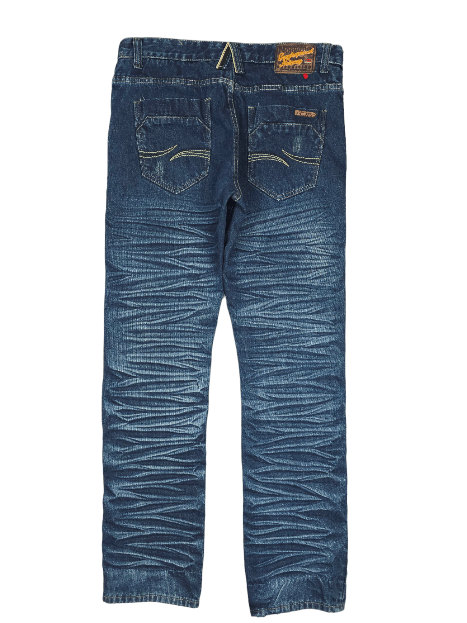 Japanese Brand 💎 Size 34/34 Washed Y2K Double Knee Denim Jeans Y2K Size US 34 / EU 50 - 2 Thumbnail