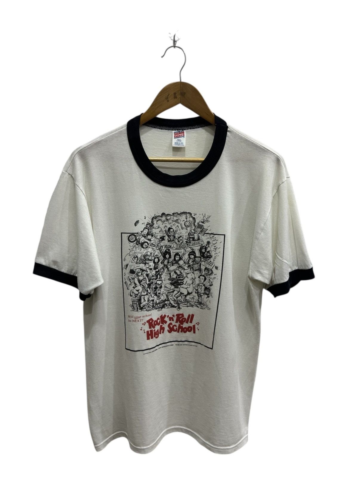 Band Tees × Vintage Vintage 90’s Ramones Rock N Roll High School Size US L / EU 52-54 / 3 - 1 Thumbnail