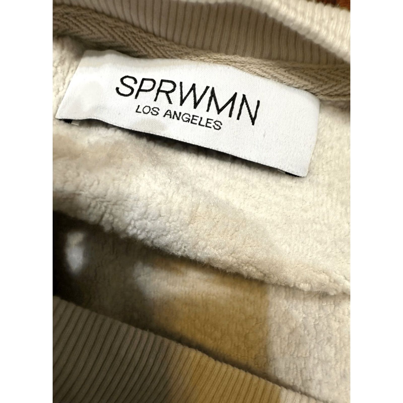Vintage SPRWMN Women's Crew Neck Tan Logo Pullover Sweatshirt L Size L / US 10 / IT 46 - 7 Thumbnail