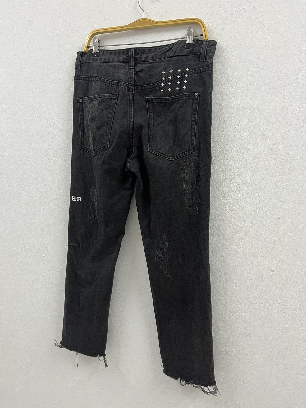 Ksubi Chitch Chop Rat Attack Black Distressed Jeans Size US 32 / EU 48 - 8 Thumbnail