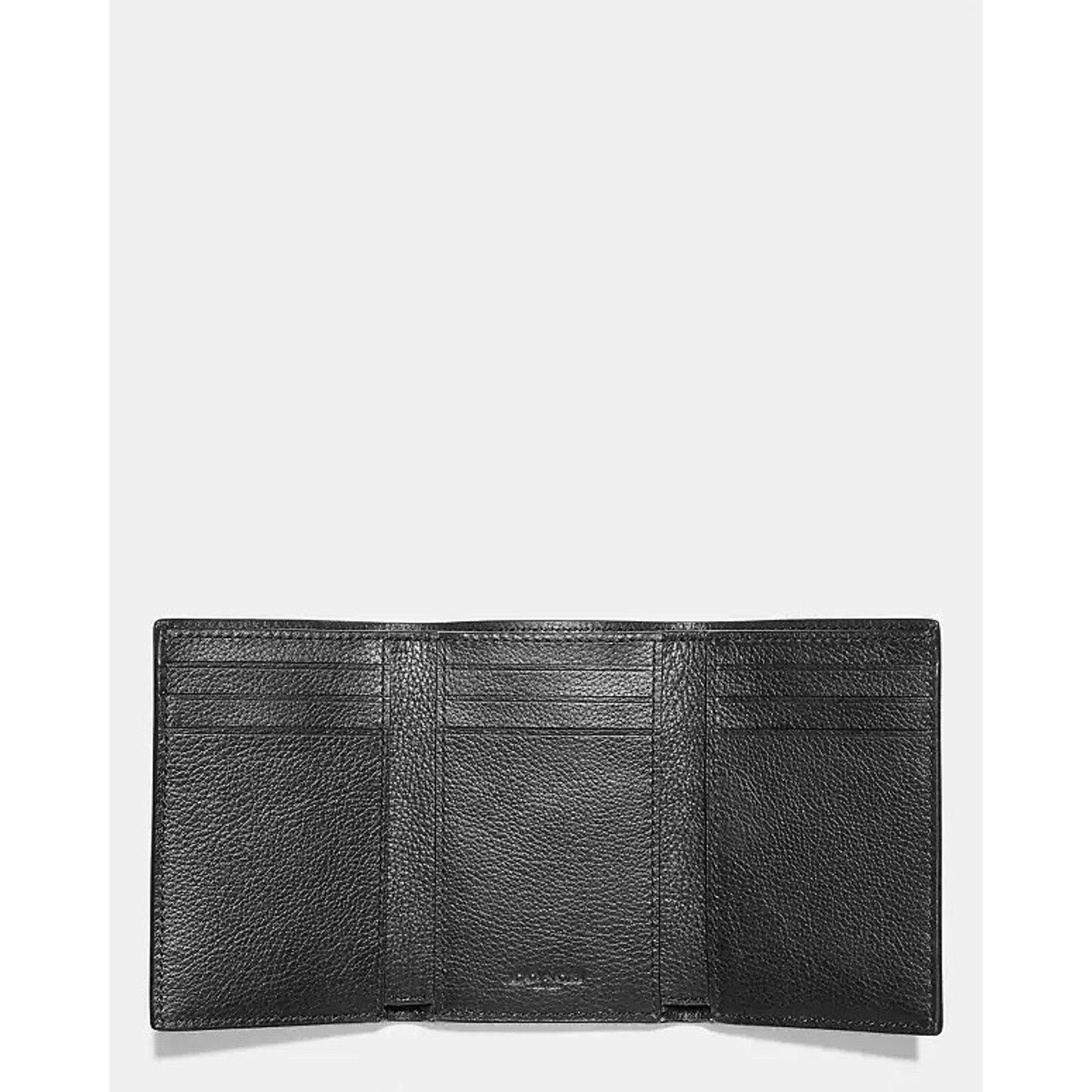 Coach NWT Coach Men's Leather Tri-Fold Wallet 23845 black Size ONE SIZE - 5 Thumbnail