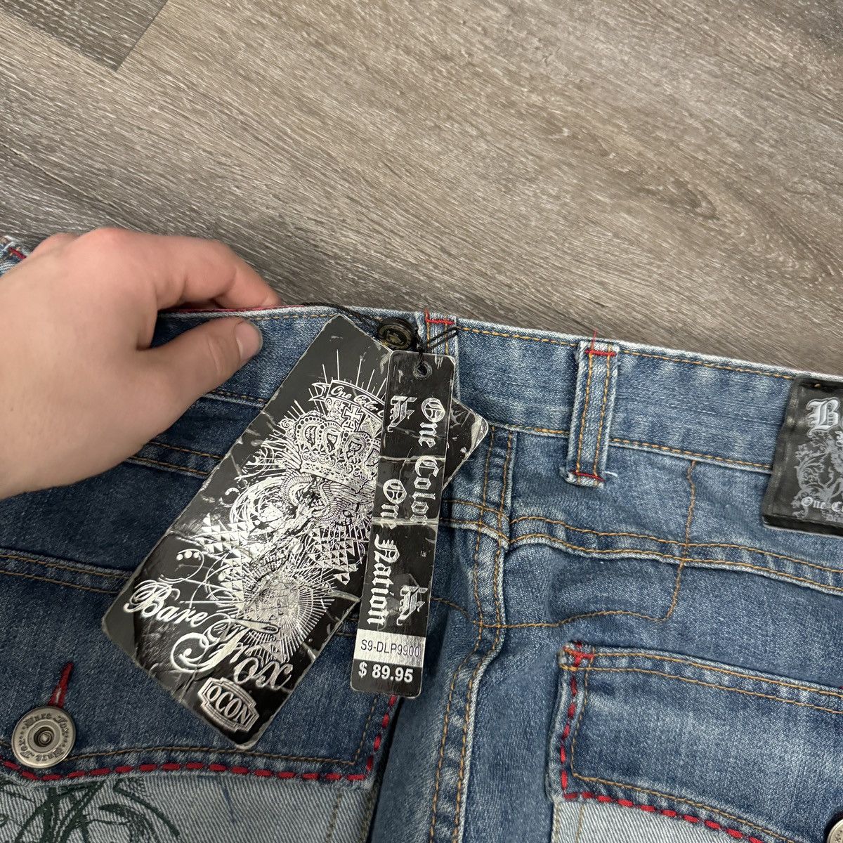 JNCO × Southpole × Vintage Vintage bare Fox baggy Southpole JNCO style embroidered Jean Size US 36 / EU 52 - 4 Thumbnail