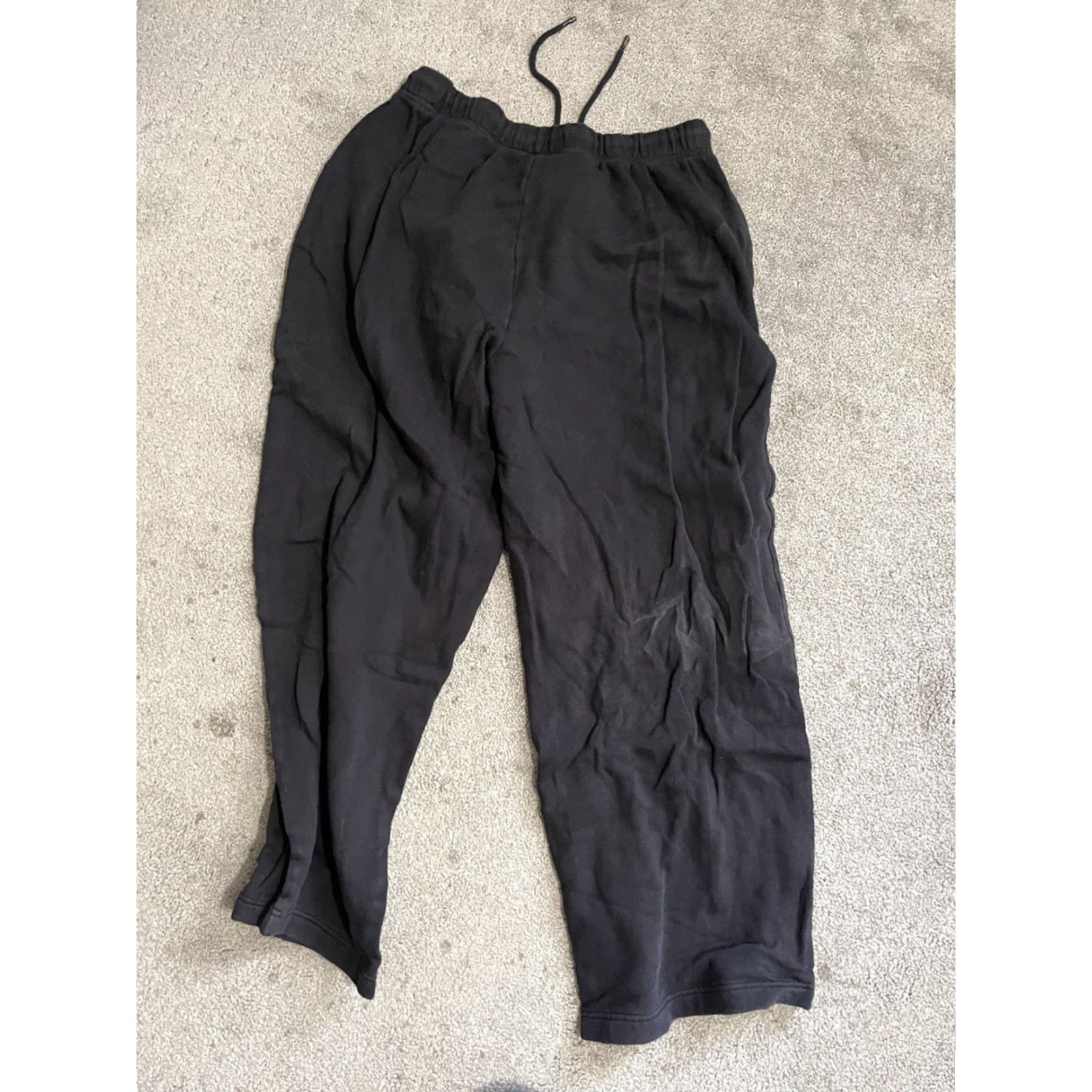 Old Navy Old Navy Womens Wide Leg Sweatpants Black Pull On Size Medium Size 32" / US 10 / IT 46 - 3 Thumbnail