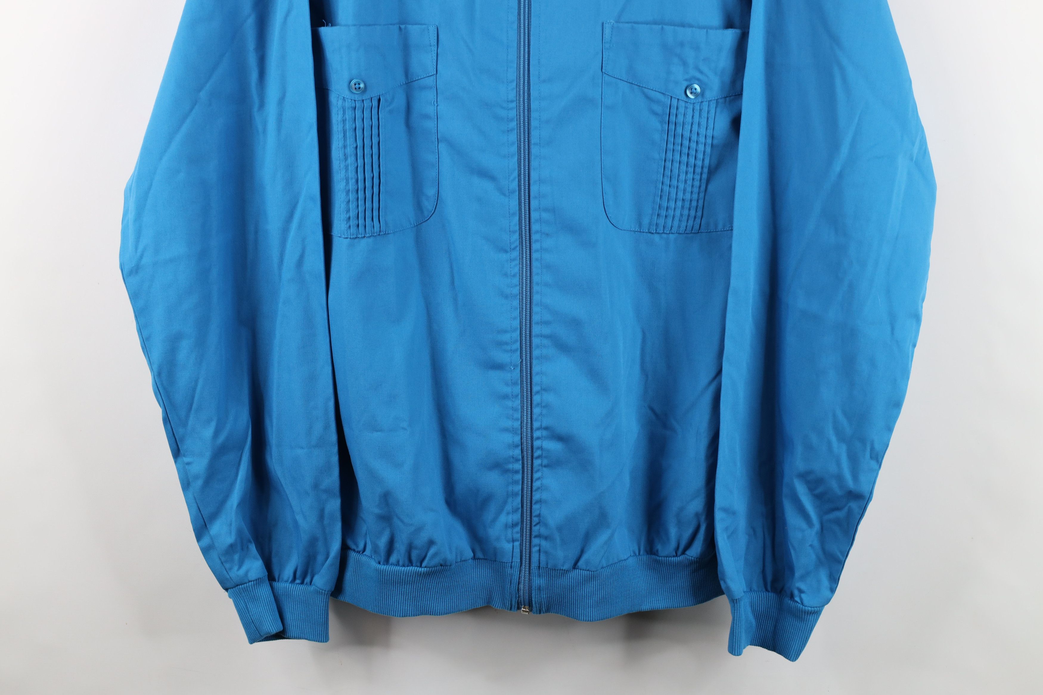 Vintage Vintage 90s Streetwear Full Zip Collared Shirt Jacket Blue Size US L / EU 52-54 / 3 - 3 Thumbnail