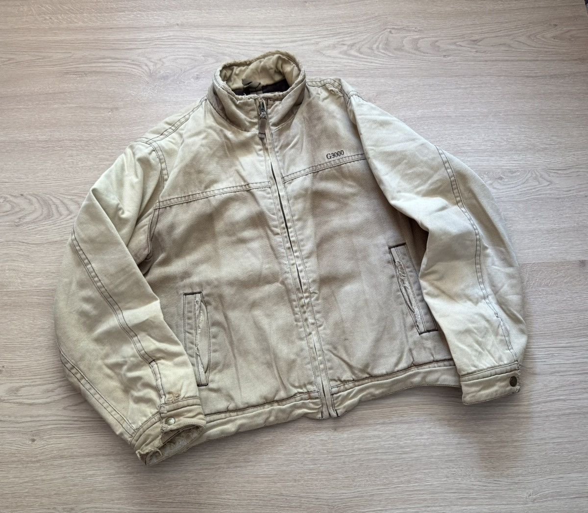 1620 Workwear Vintage 00’s G3000 Workwear Sunfaded Distressed Lined Jacket Size US XL / EU 56 / 4 - 1 Thumbnail