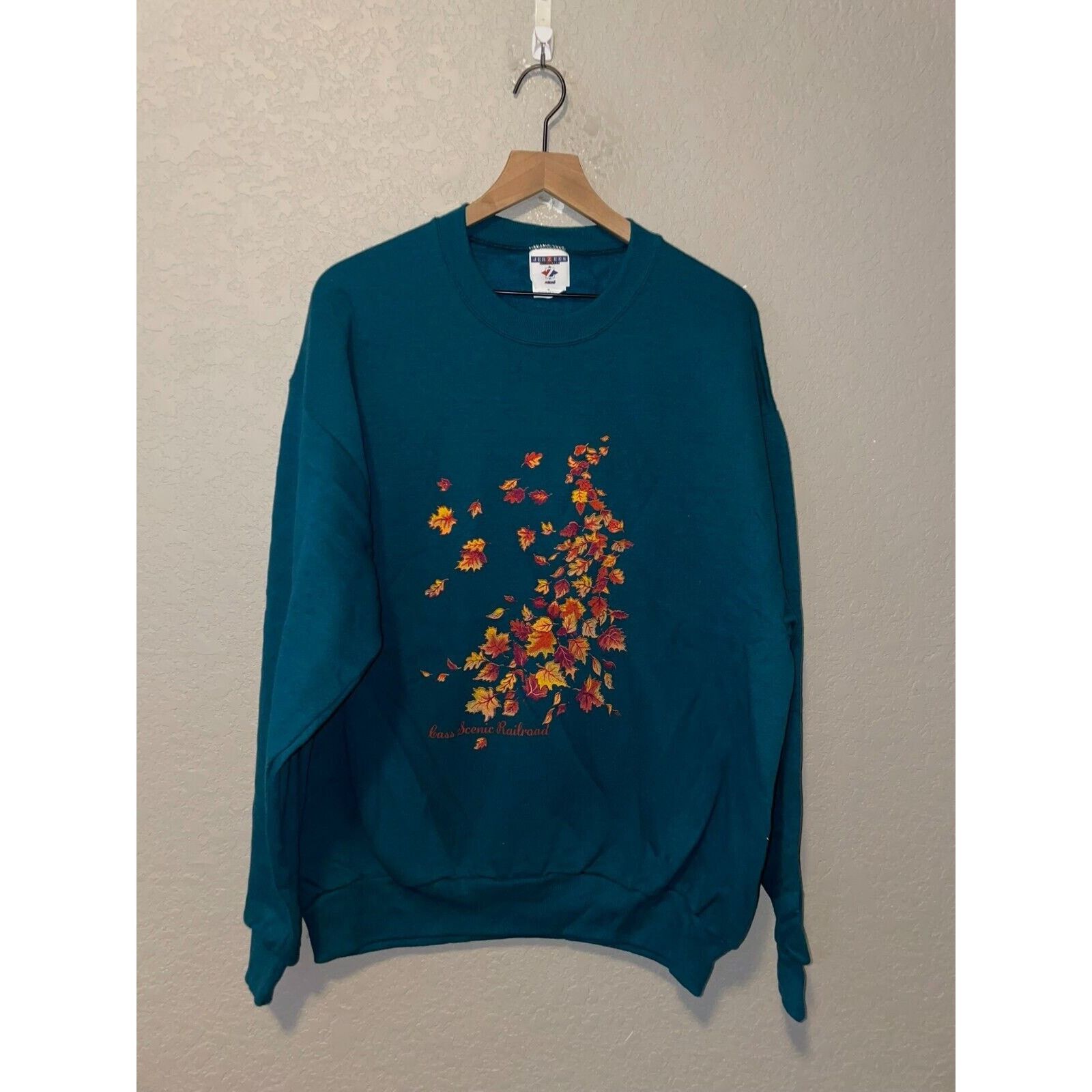 Jerzees Vintage Fall Leaves Sweatshirt Cass Scenic Crewneck 90s VTG Size US XL / EU 56 / 4 - 1 Thumbnail