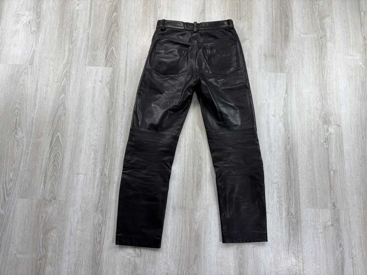 Genuine Leather × Leather × Vintage Womens biker motorcycle leather pants Pantera Size 29 Size 24" / US 00 / IT 34 - 8 Thumbnail